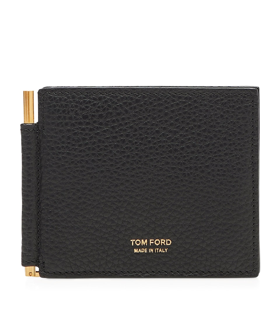 TOM FORD Leather Money Clip Wallet