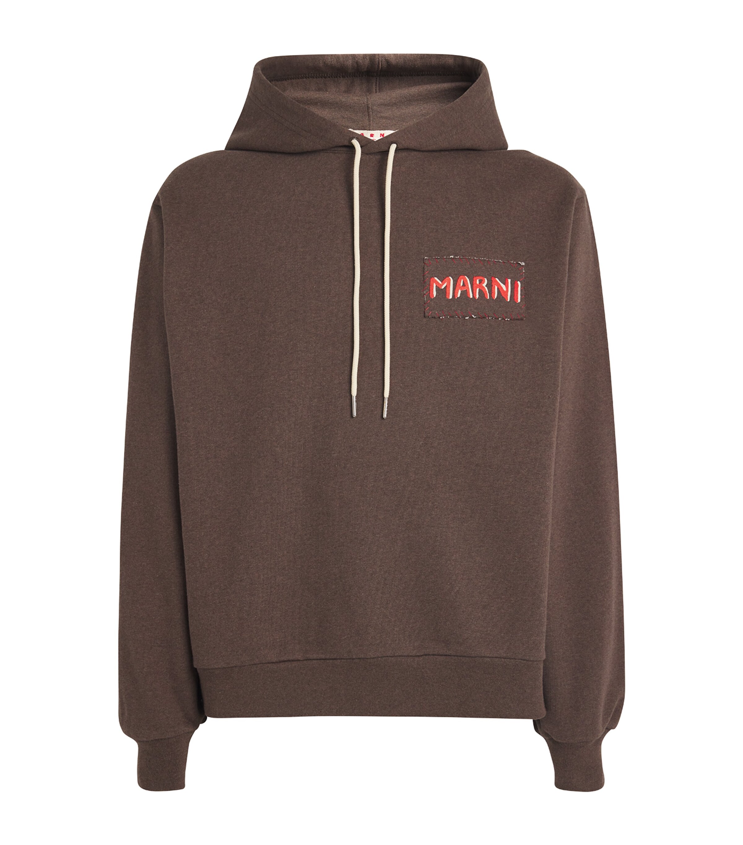 MARNI LOGO PATCH HOODIE