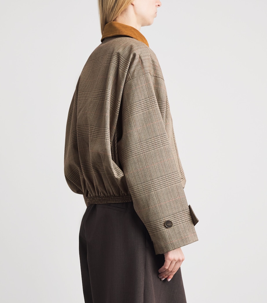 Róhe Womens Virgin Wool Suede-Collar Blouson Jacket Of Wls Image 5