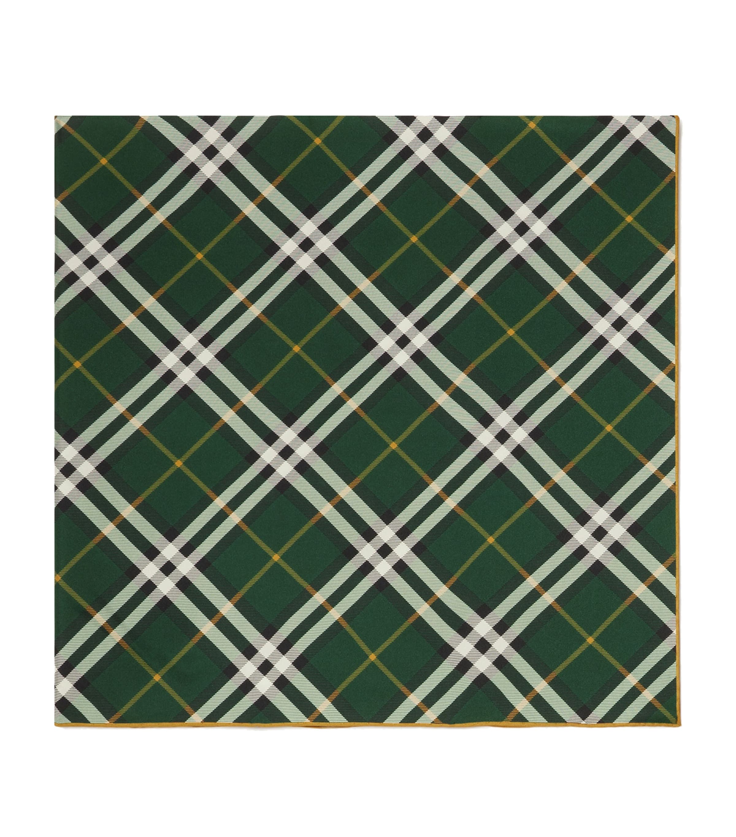 Burberry Silk Check Scarf In Green