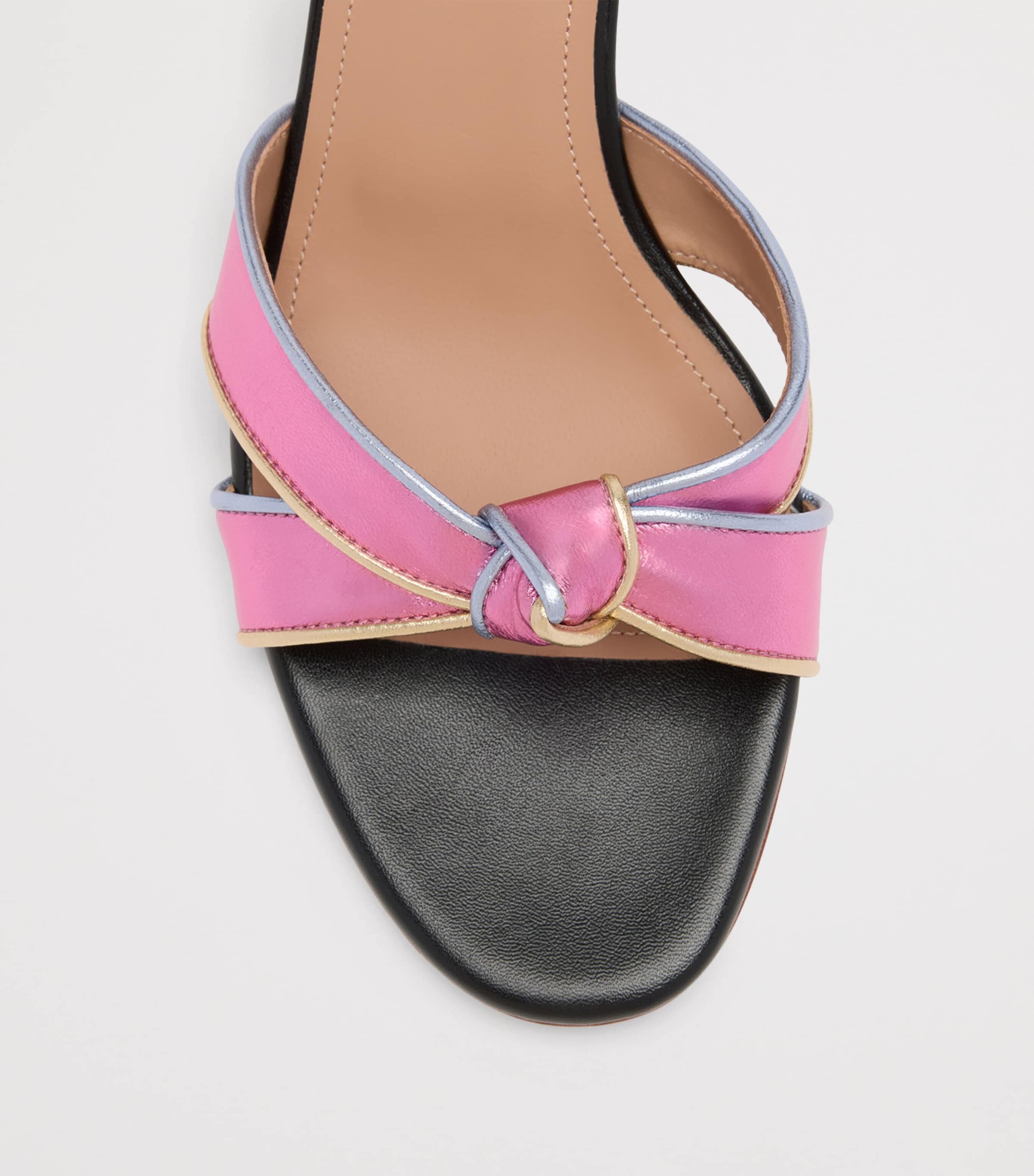 Malone Souliers Metallic Leather Raquel Heeled Mules 45 Camellia Image 5