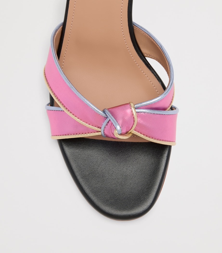 Malone Souliers Metallic Leather Raquel Heeled Mules 45 Camellia Image 5