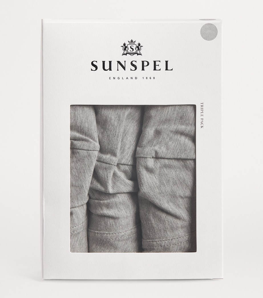 Stretch-Cotton Trunks (Pack of 3) GYAA GREY MELANGE Image 4