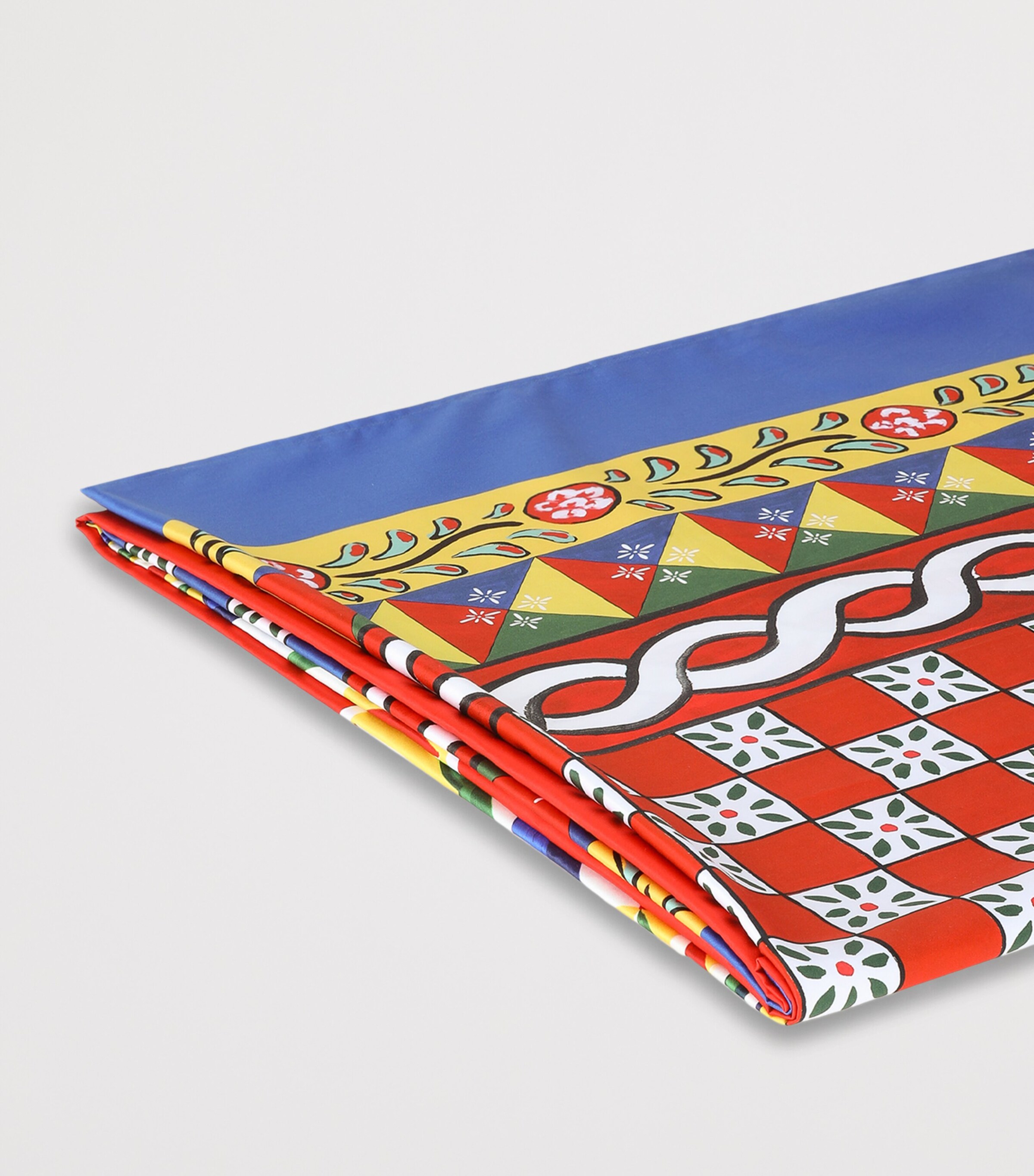 Dolce&Gabbana Casa Cotton Carretto King Fitted Sheet (300cm x 300cm) Carretto Multi Image 4