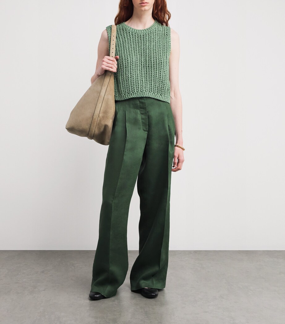 Cotton-Blend Sweater Vest 8130 WILLOW Image 2