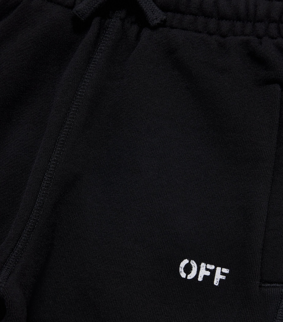 Off Stamp Logo Sweatpants (4-12 Years) 1001BLACK-WHITE Image 4