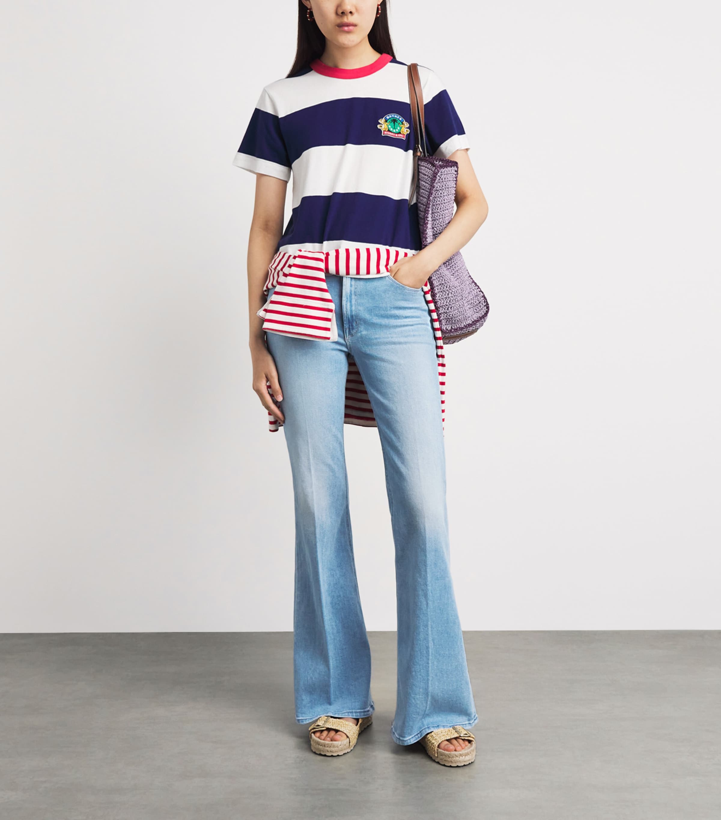 MOTHER Womens The Doozy Flared Jeans Room Service Image 2