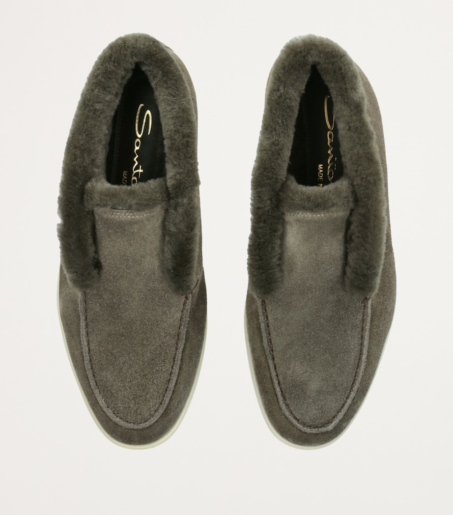 Suede Fur-Trim Fortune Ankle Boots KHAKI Image 4