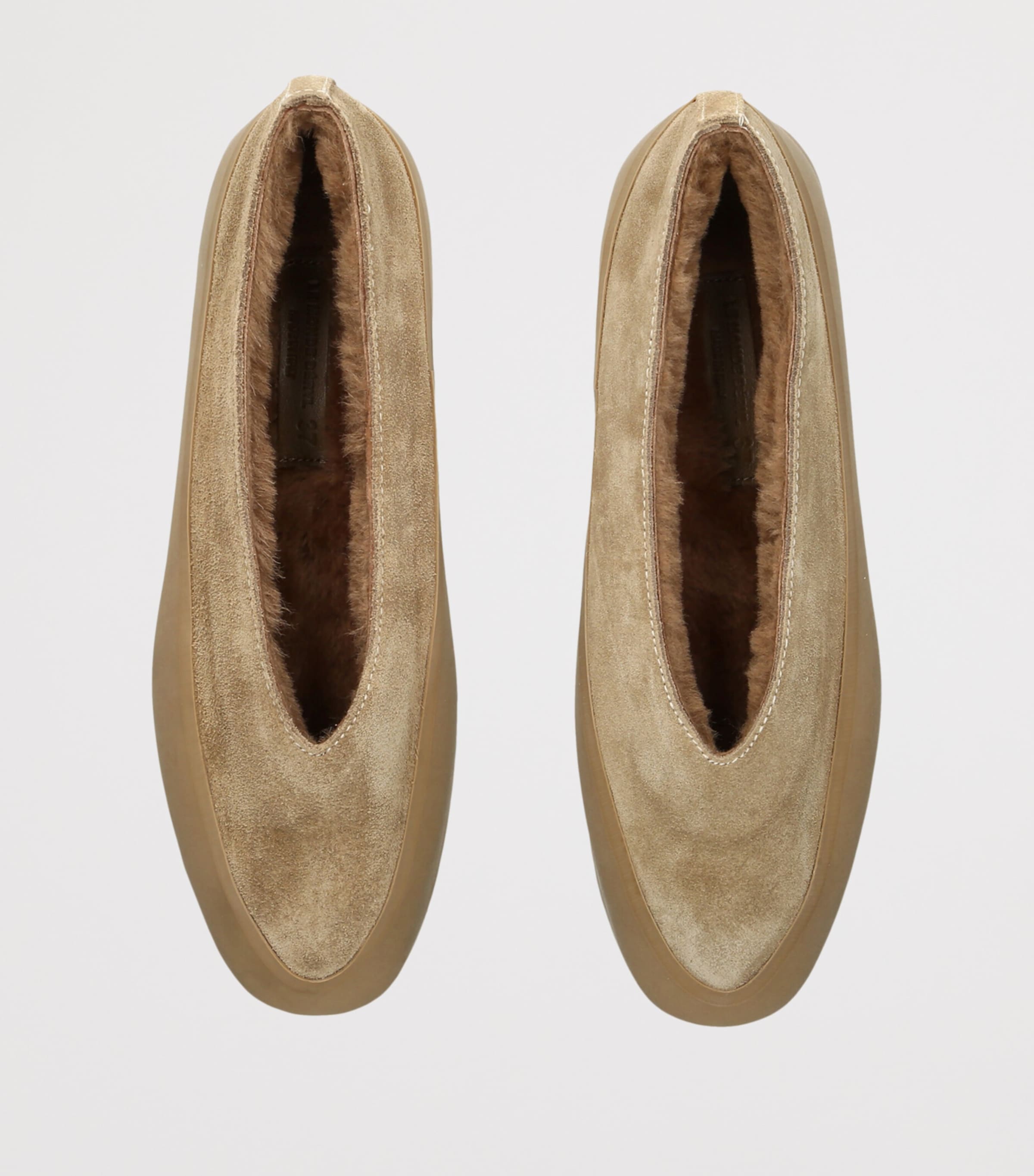 Le Monde Beryl Suede Apres Ski Flats Tan Image 3