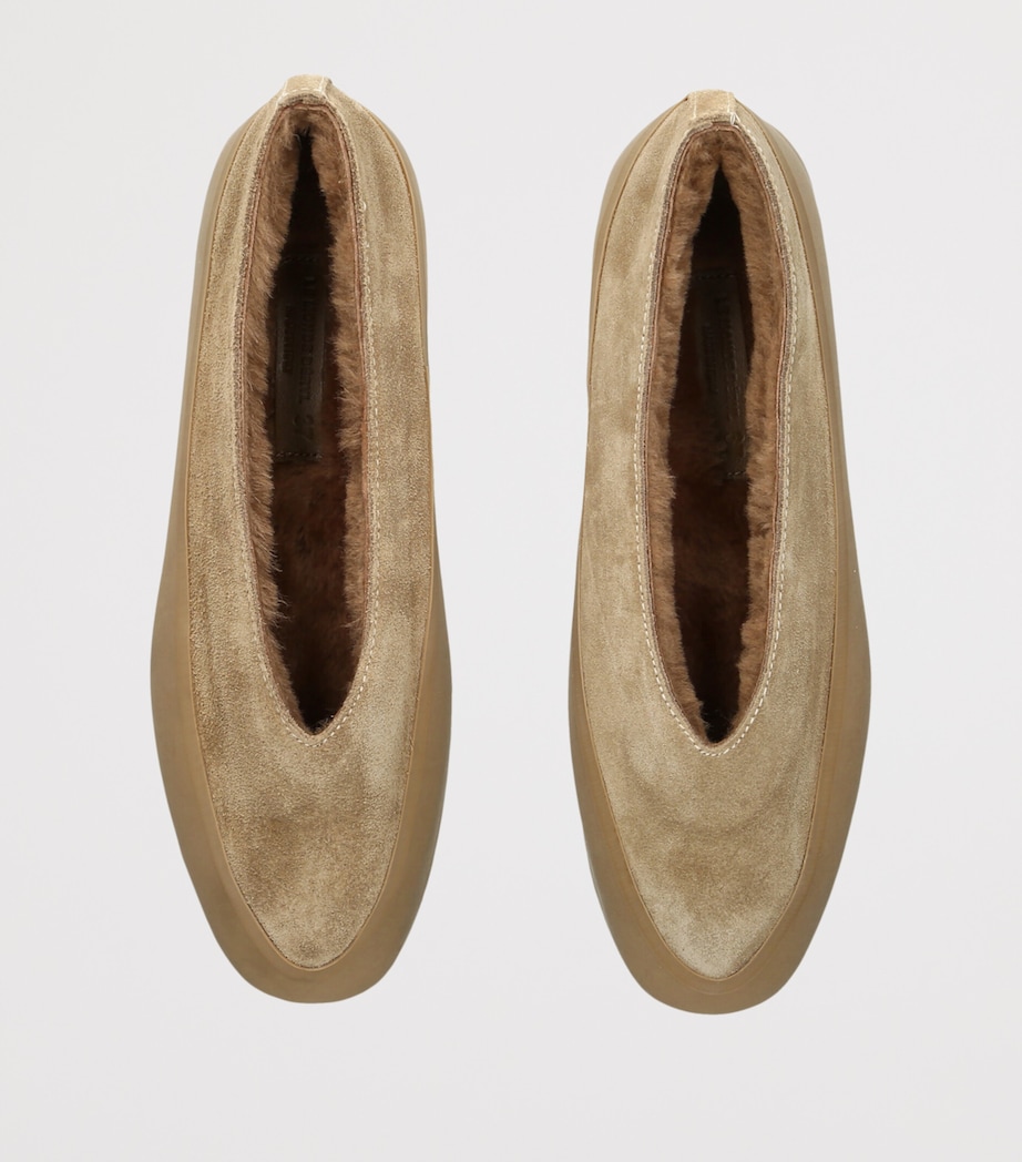 Le Monde Beryl Suede Apres Ski Flats Tan Image 3