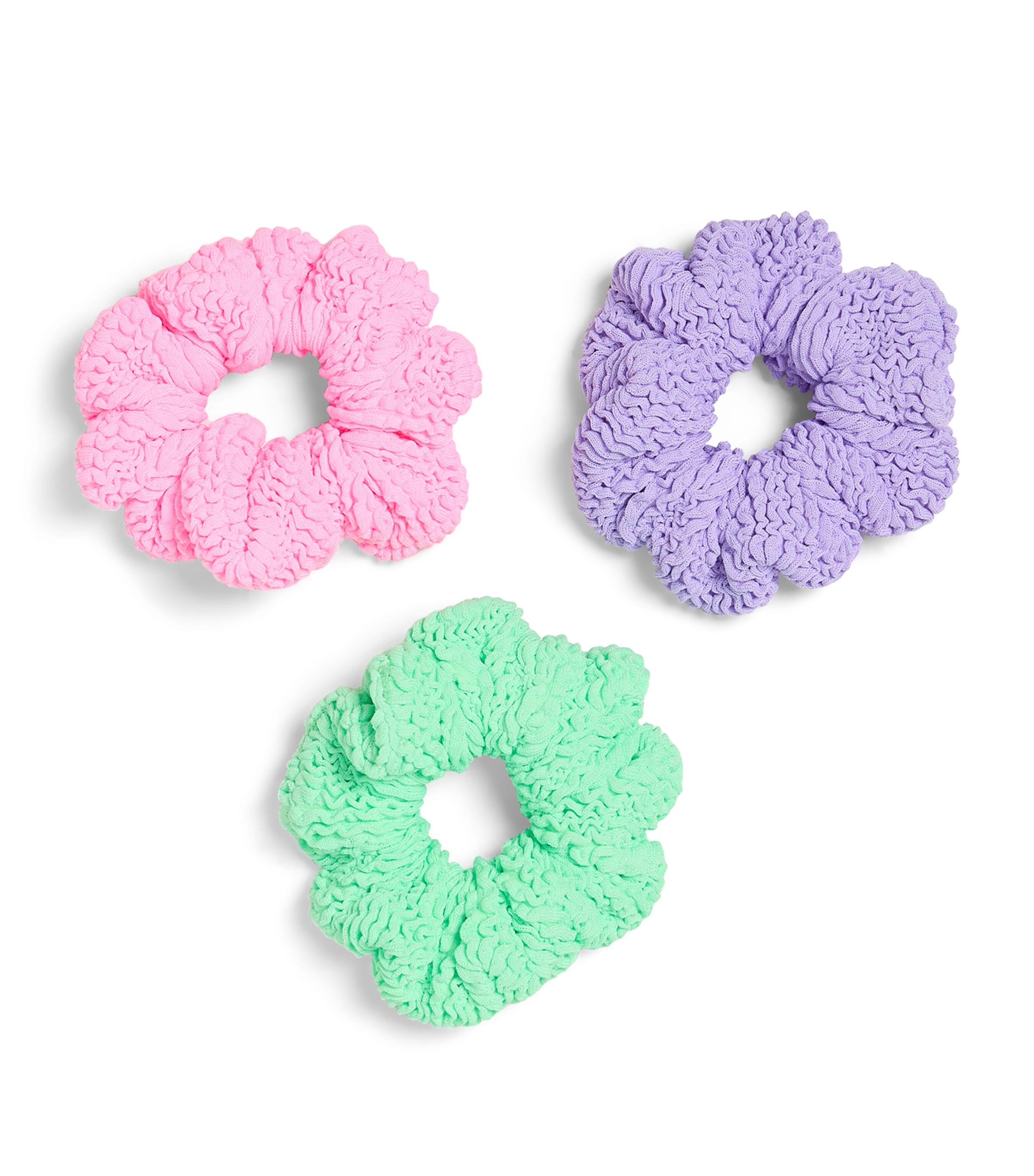 Hunza G Kids' Set Of 3 Scrunchies In Multi