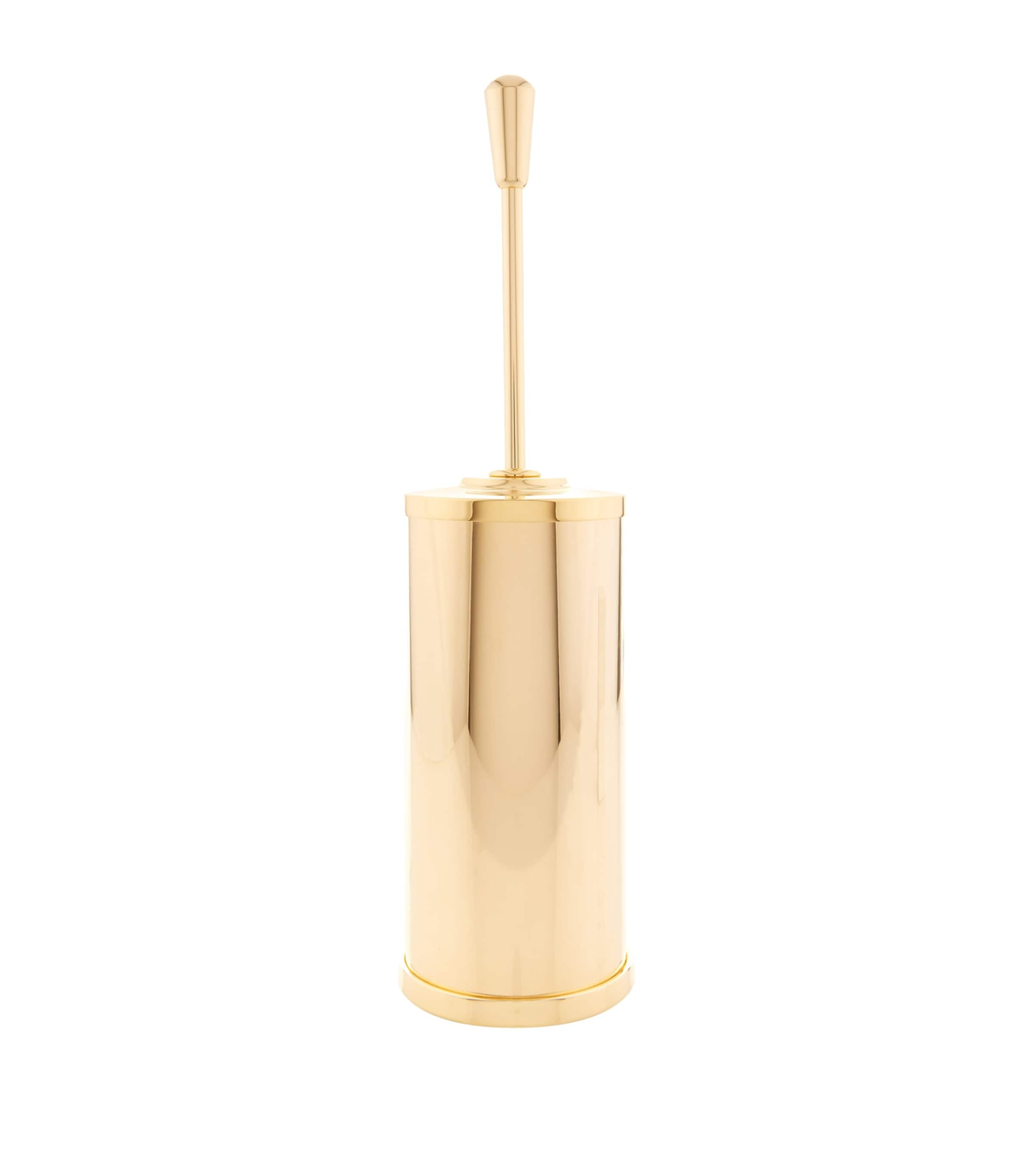 ZODIAC CYLINDER GOLD-PLATED TOILET BRUSH HOLDER 