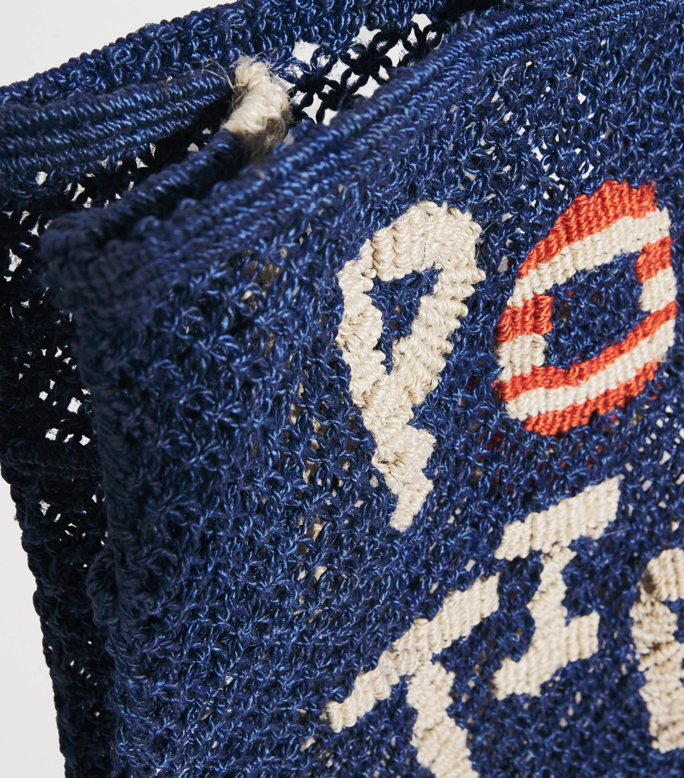 Jute Barry Pool Time Tote Bag INDIGO Image 6