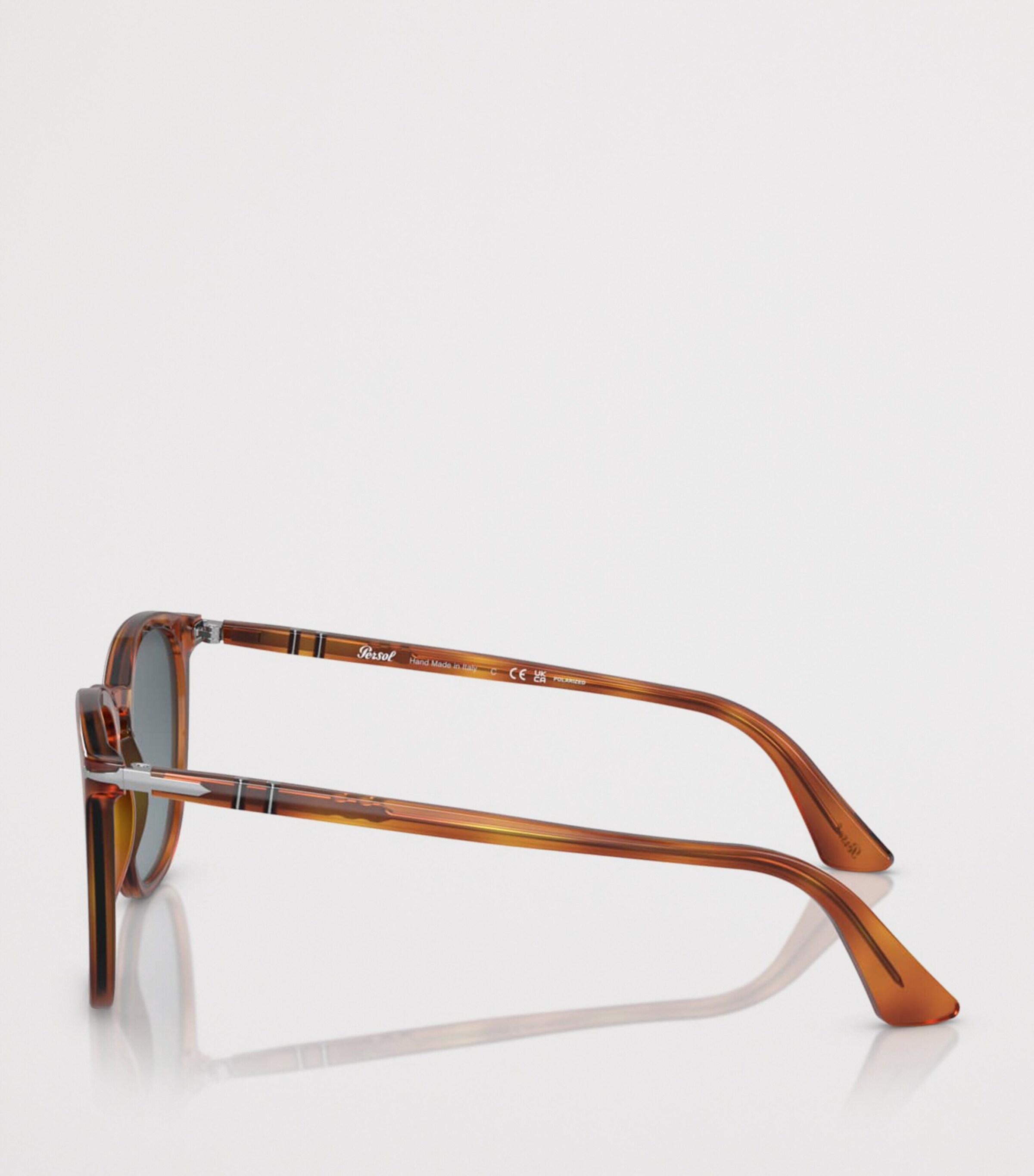Persol Acetate Round Sunglasses Brown Image 3