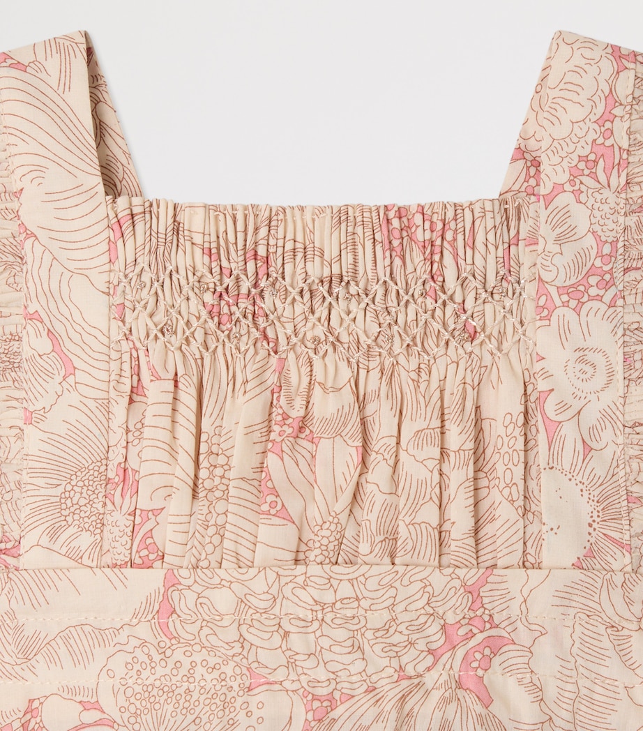 Bonpoint Cotton Floral Bodysuit (1-18 Months) Fl Rose Moyen Image 3