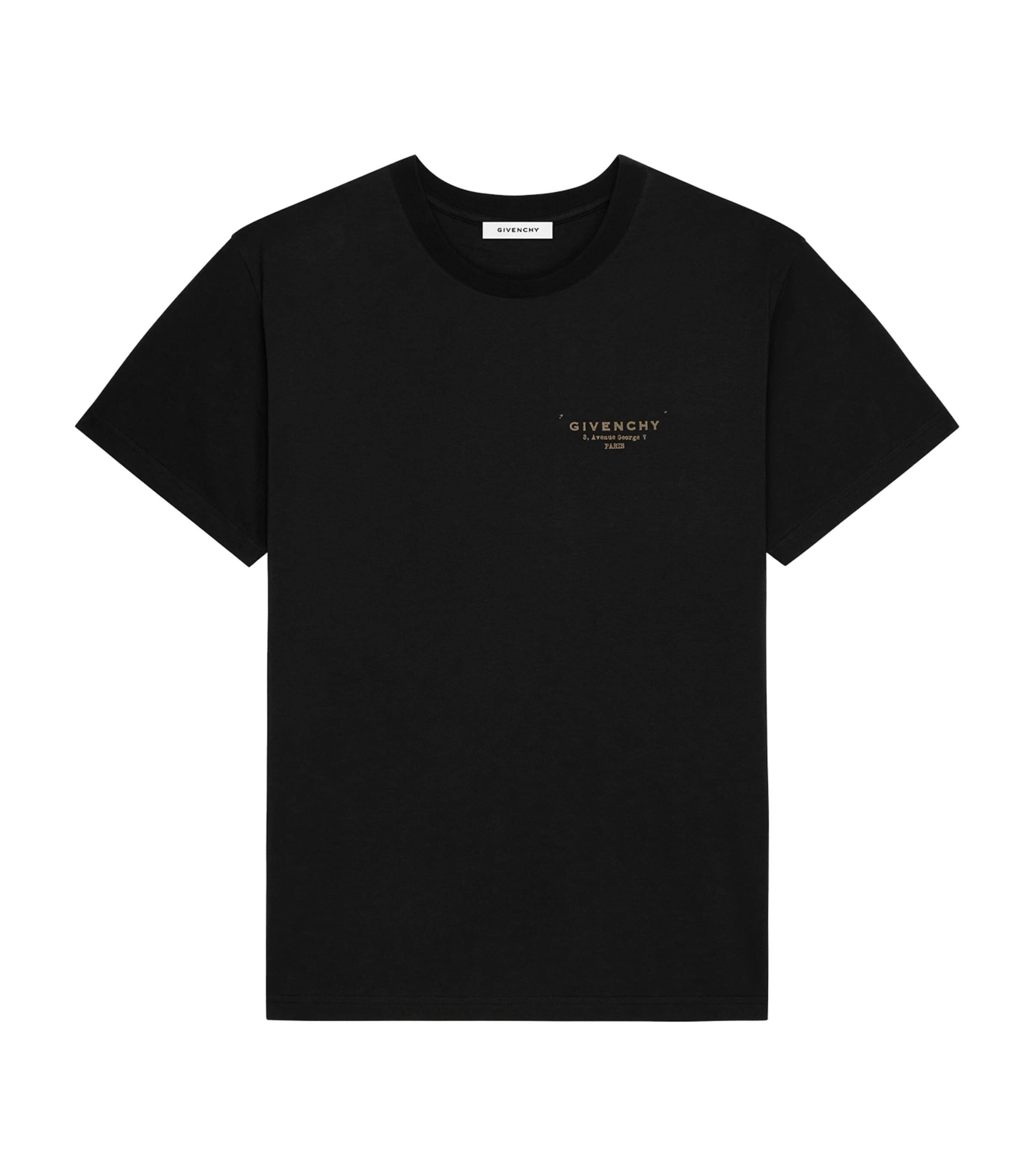 Givenchy Cotton T-shirt With Stamp Print Clothing In Black