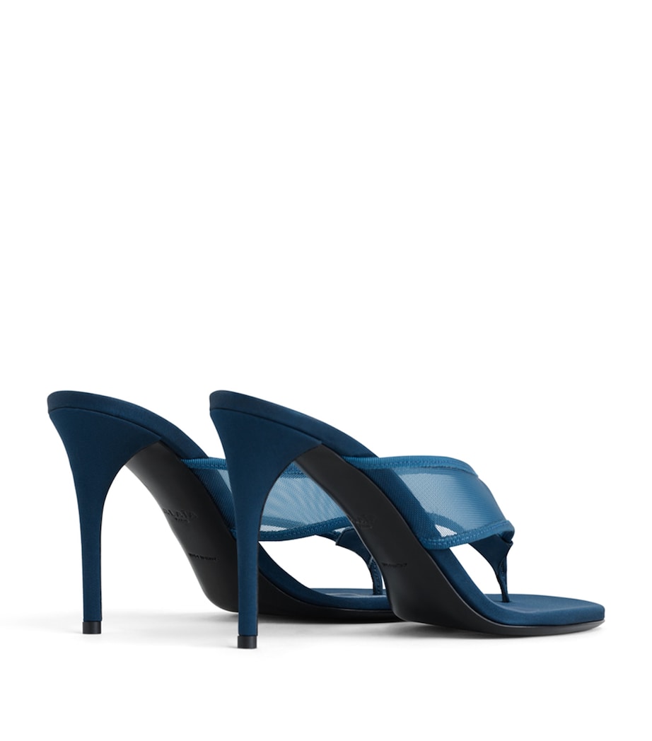 Alaïa Mesh Thong Mules 90 Blue Image 3