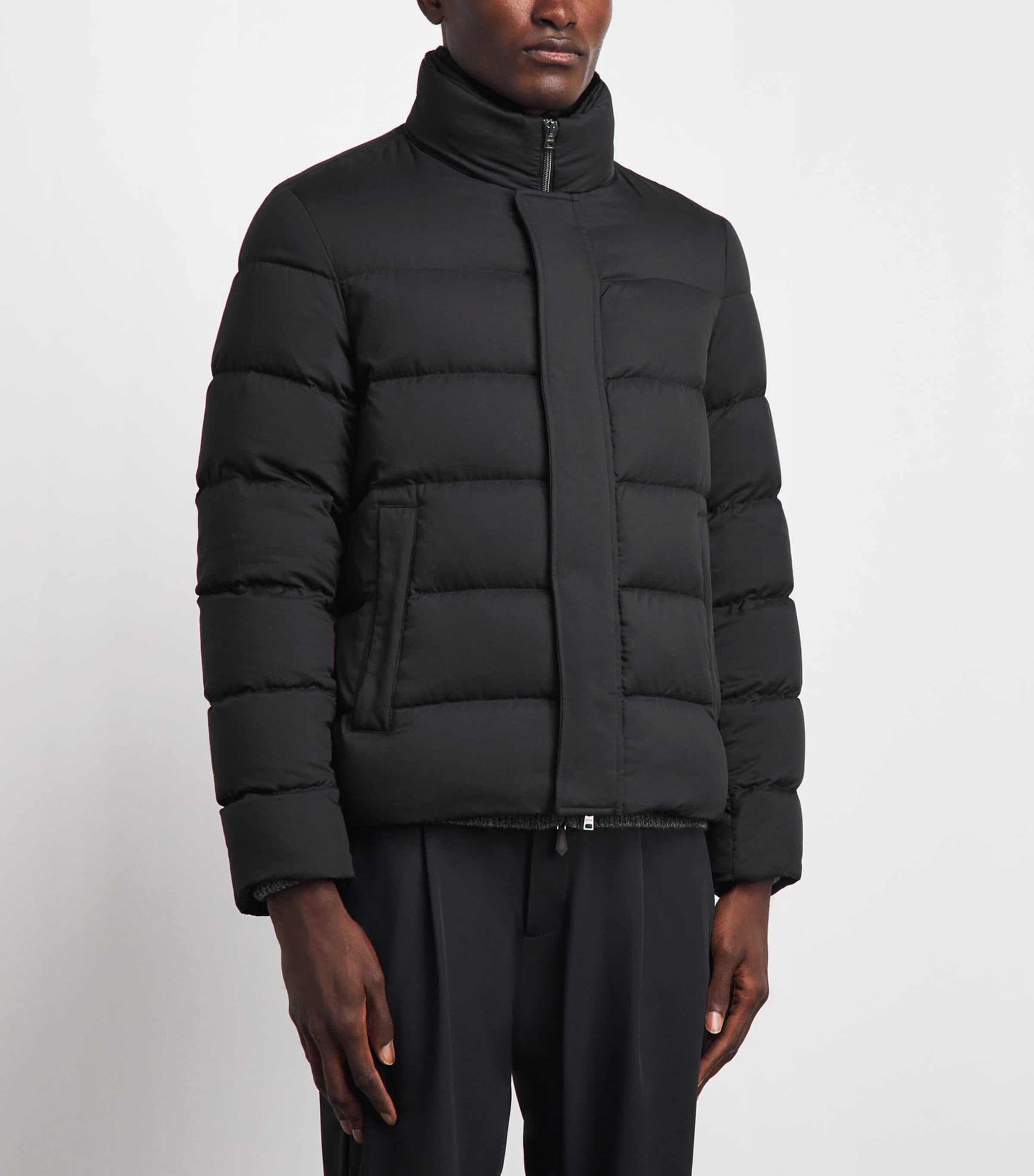 Herno Mens Down Quilted Puffer Jacket Nero Image 4