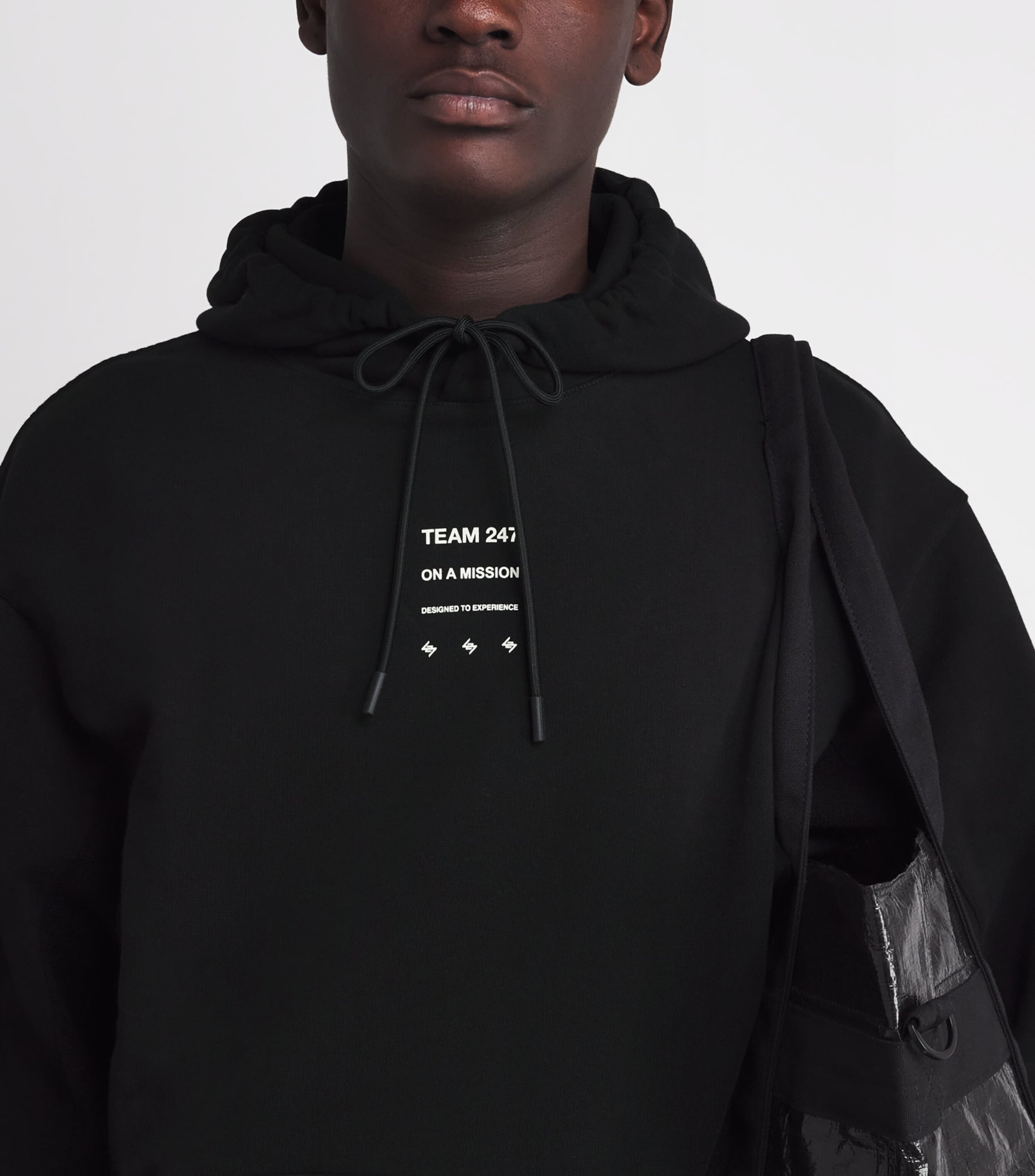 Oversized Uprising Hoodie BLACK Image 6