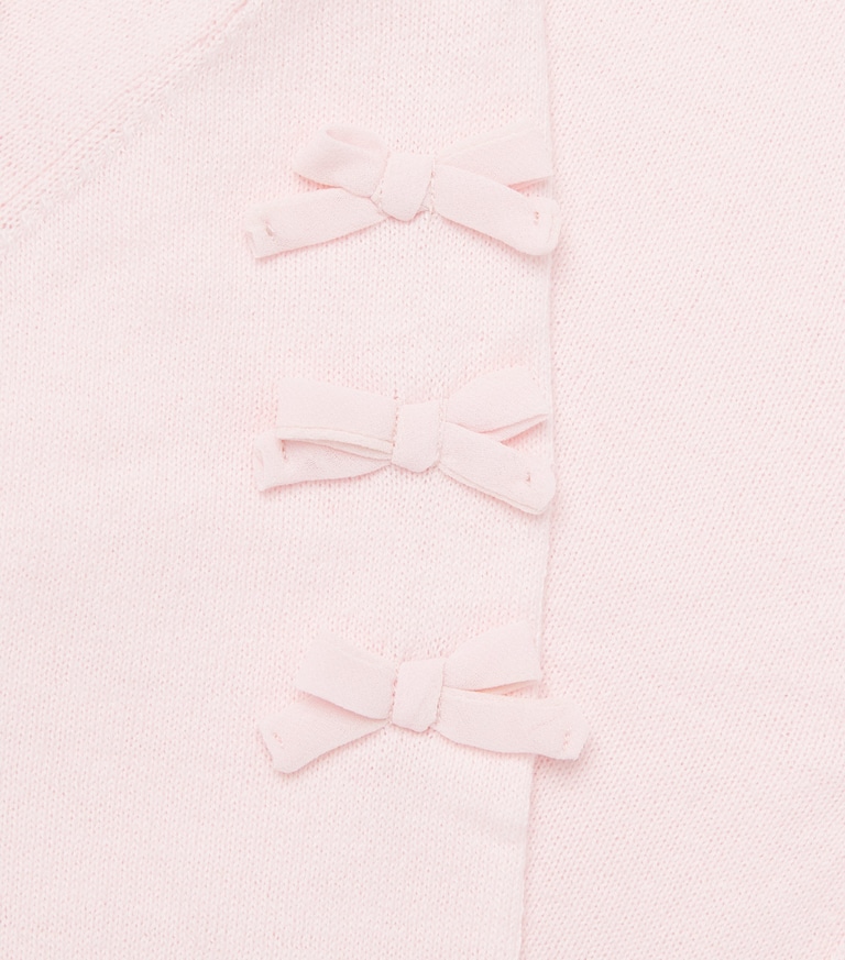 Monnalisa Pink Cotton-Wool Bow Cardigan (6 Months - 6 Years) | Harrods US