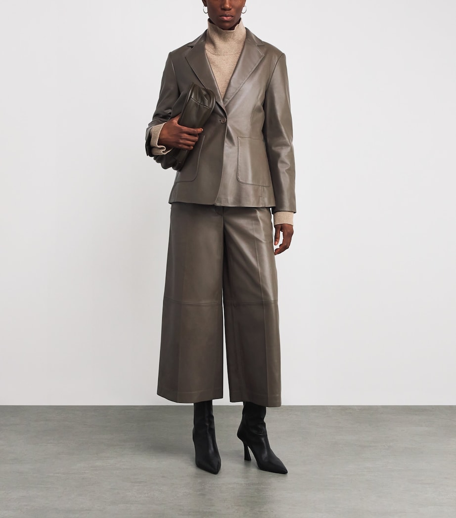 Leather Glenview Blazer MUSHROOM Image 2