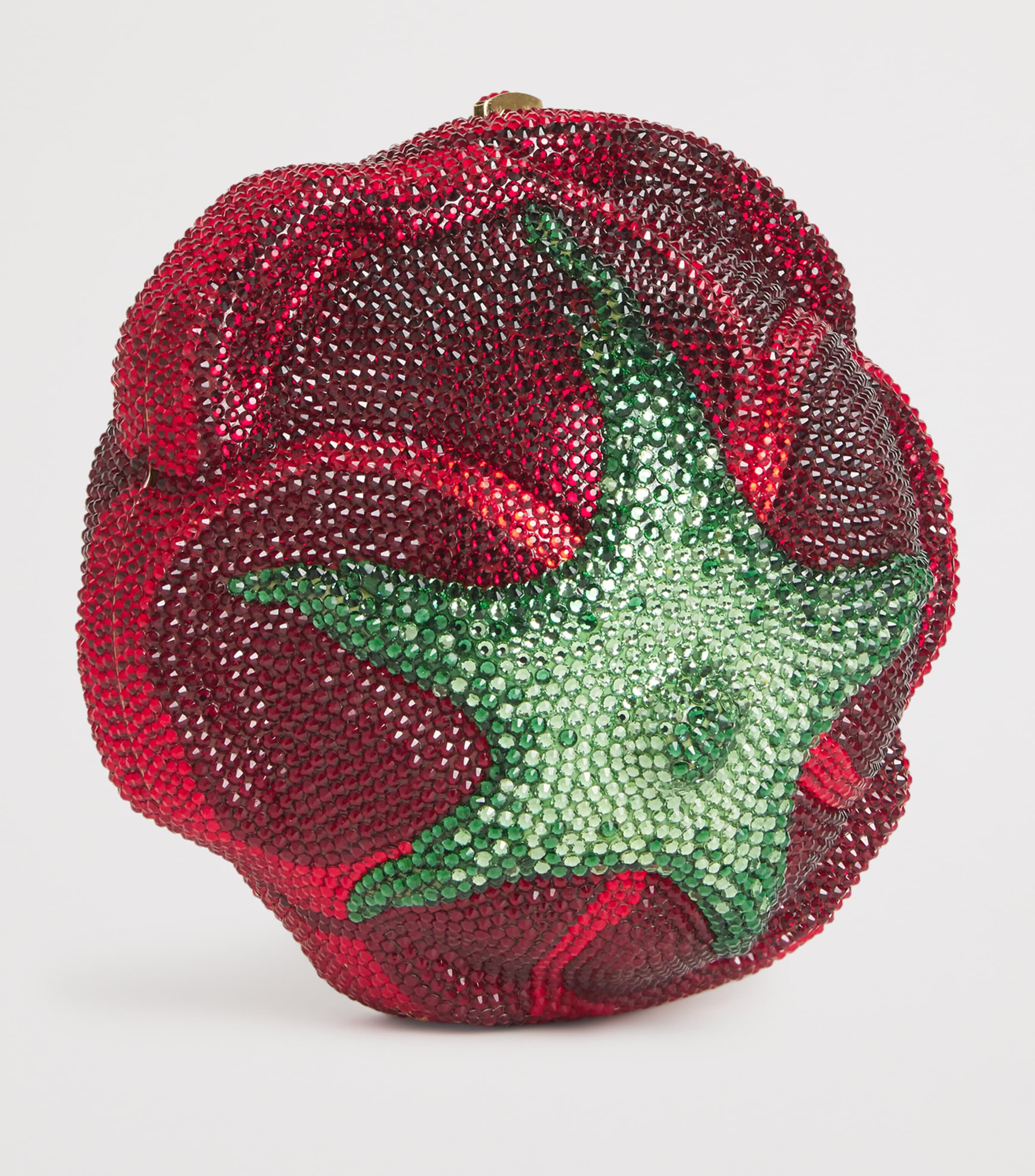 Crystal-Embellished Rose Clutch Bag CHAMPAGNE SIAM MULTI Image 3