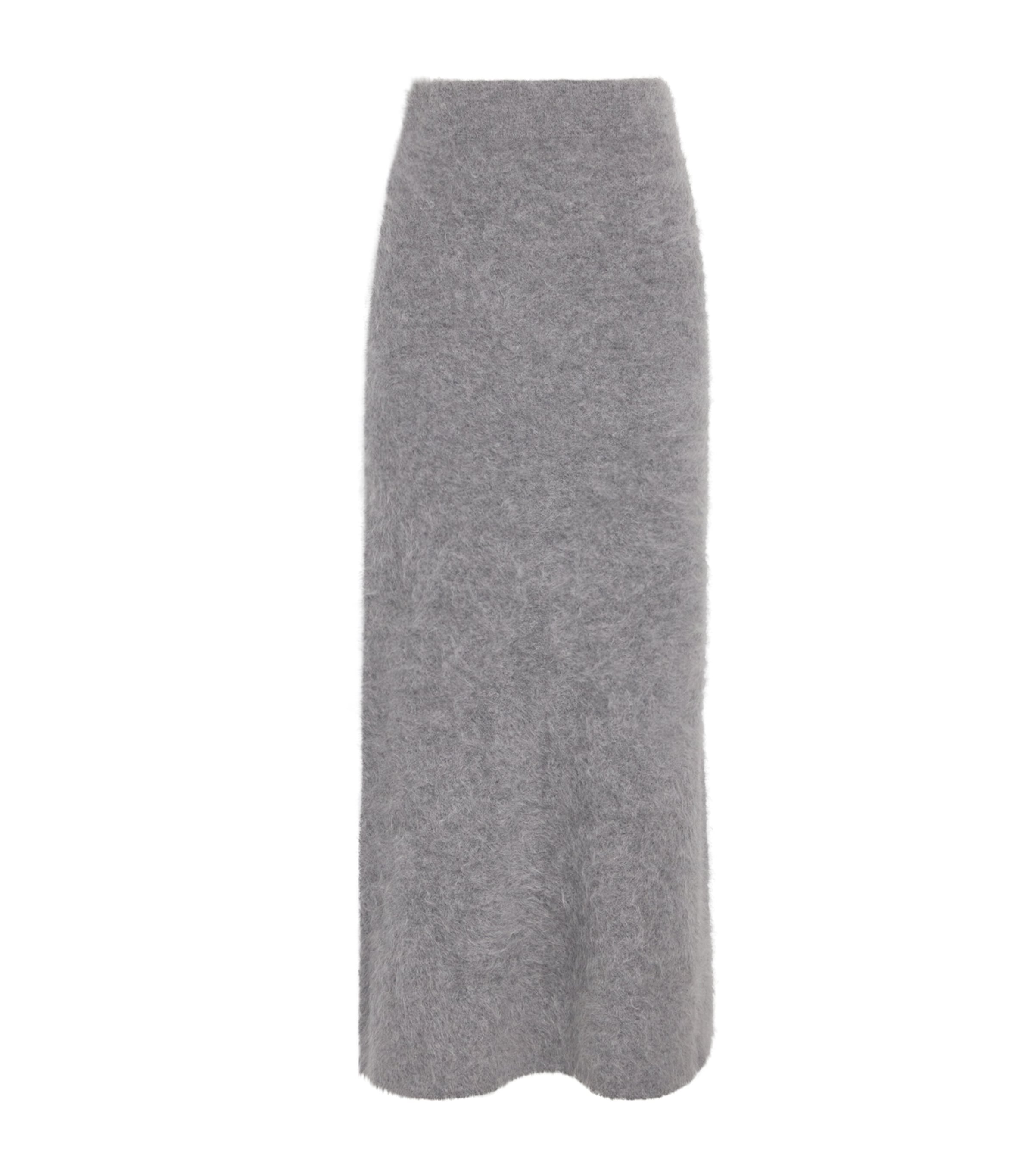 Almada Label Brushed Cashmere Umi Maxi Skirt In Gray