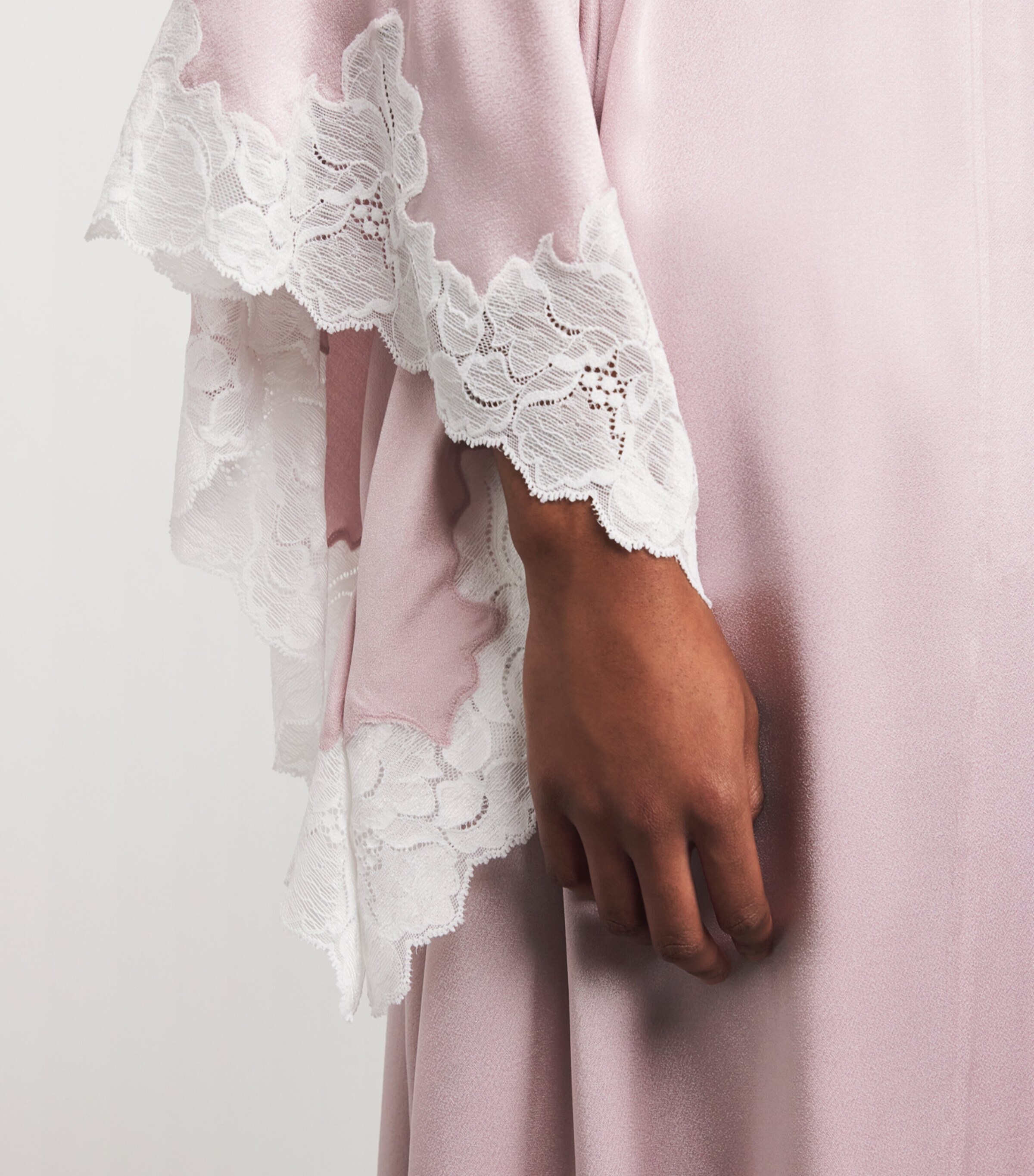 Bocan Pink Satin Lace-Trim Heidi Robe (XS/S) | Harrods SA