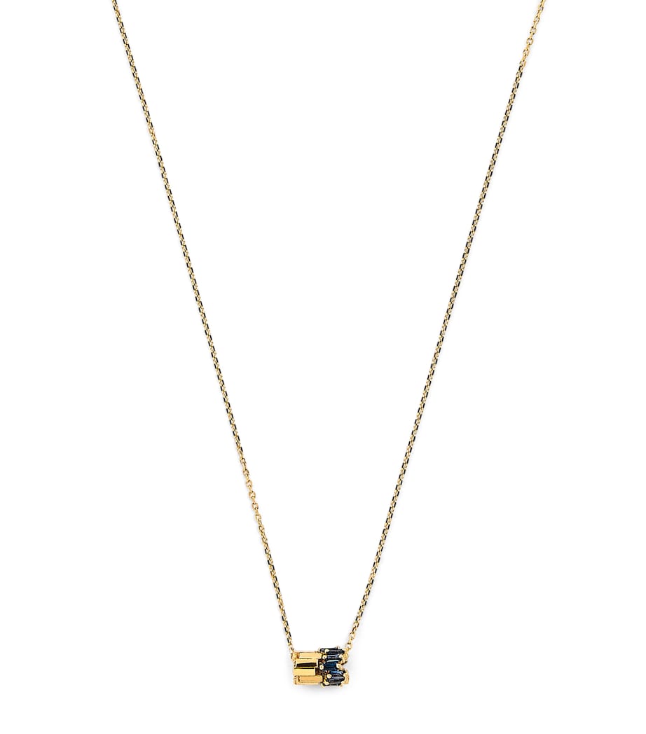 Yellow Gold and Sapphire Infinite Pendant Necklace 18K YG/LB Image 1
