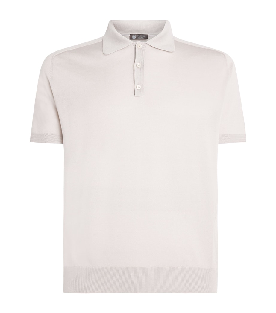 Silk Polo Sweater 80008 BEIGE Image 1