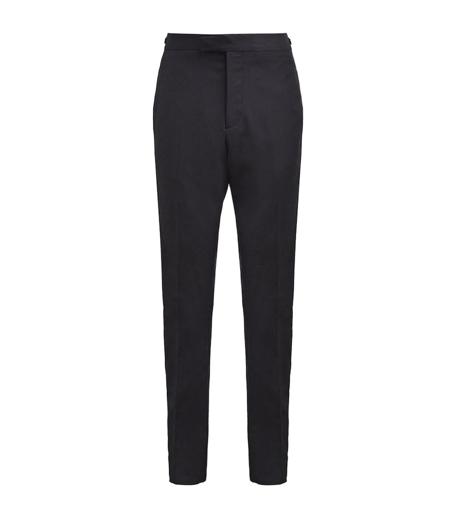 Wool-Silk Evening Trousers 79_BLACK Image 1