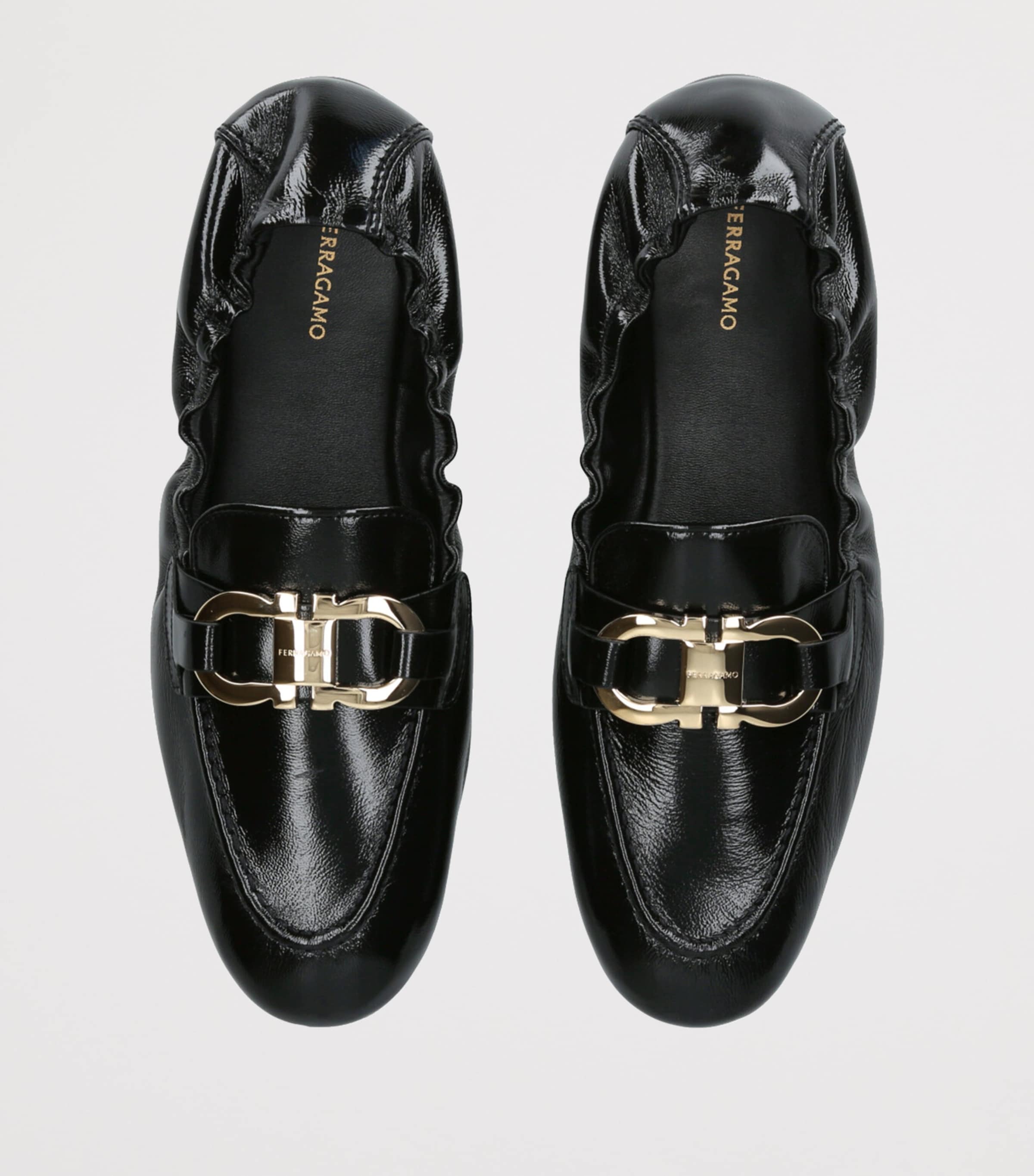 Salvatore Ferragamo Black Leather Jodie Loafers | Harrods US