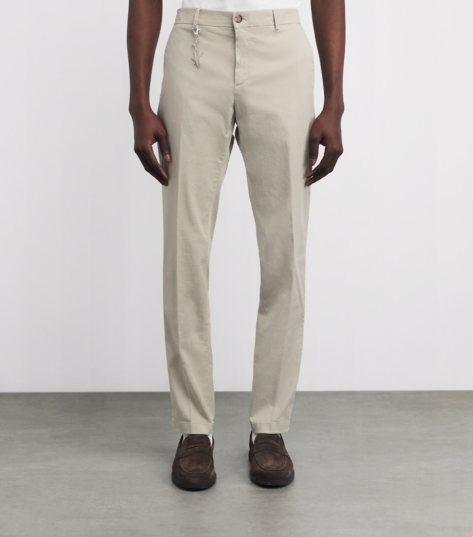 Cotton-Blend Chinos 029 BEIGE Image 3