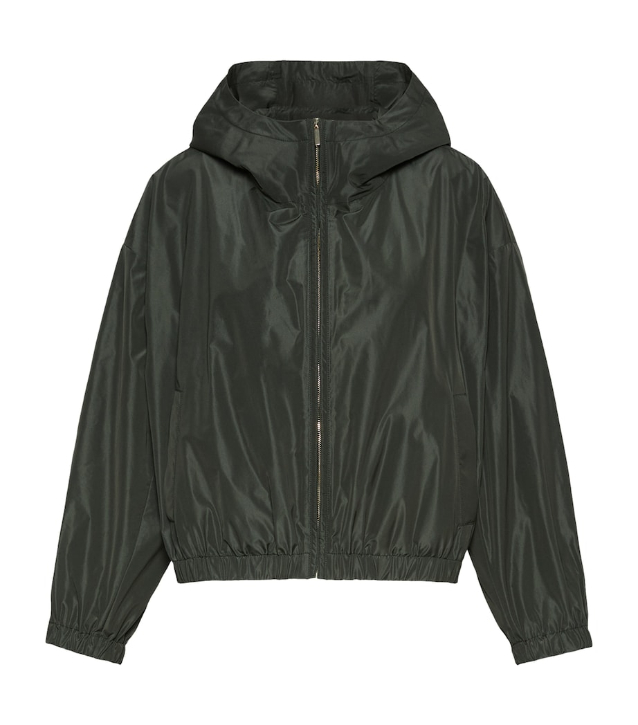 Max Mara Womens Water-Repellent Taffeta Jacket Dark Green Image 1