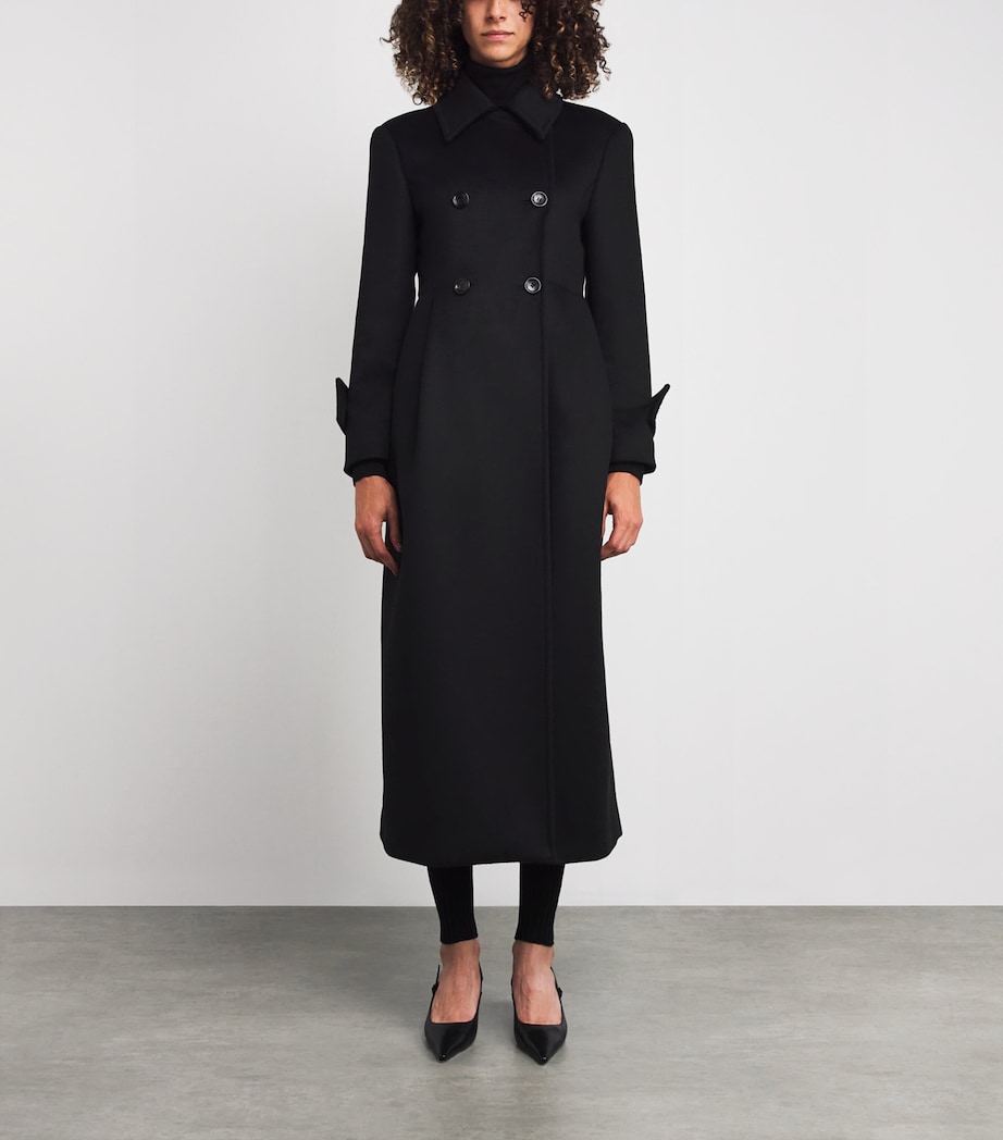 Camelwool Collared Coat BLACK Image 3