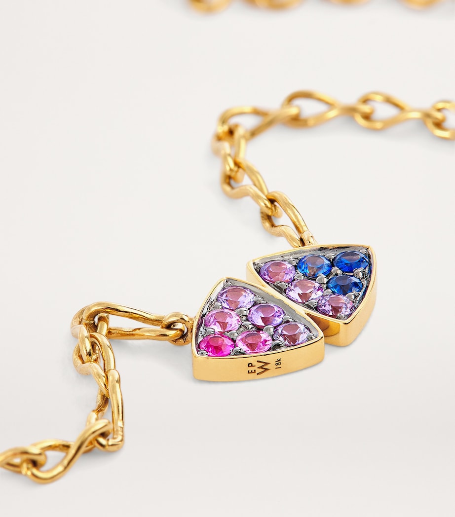 Yellow Gold and Sapphire Ombre Candy Sky Necklace YELLOW GOLD Image 4
