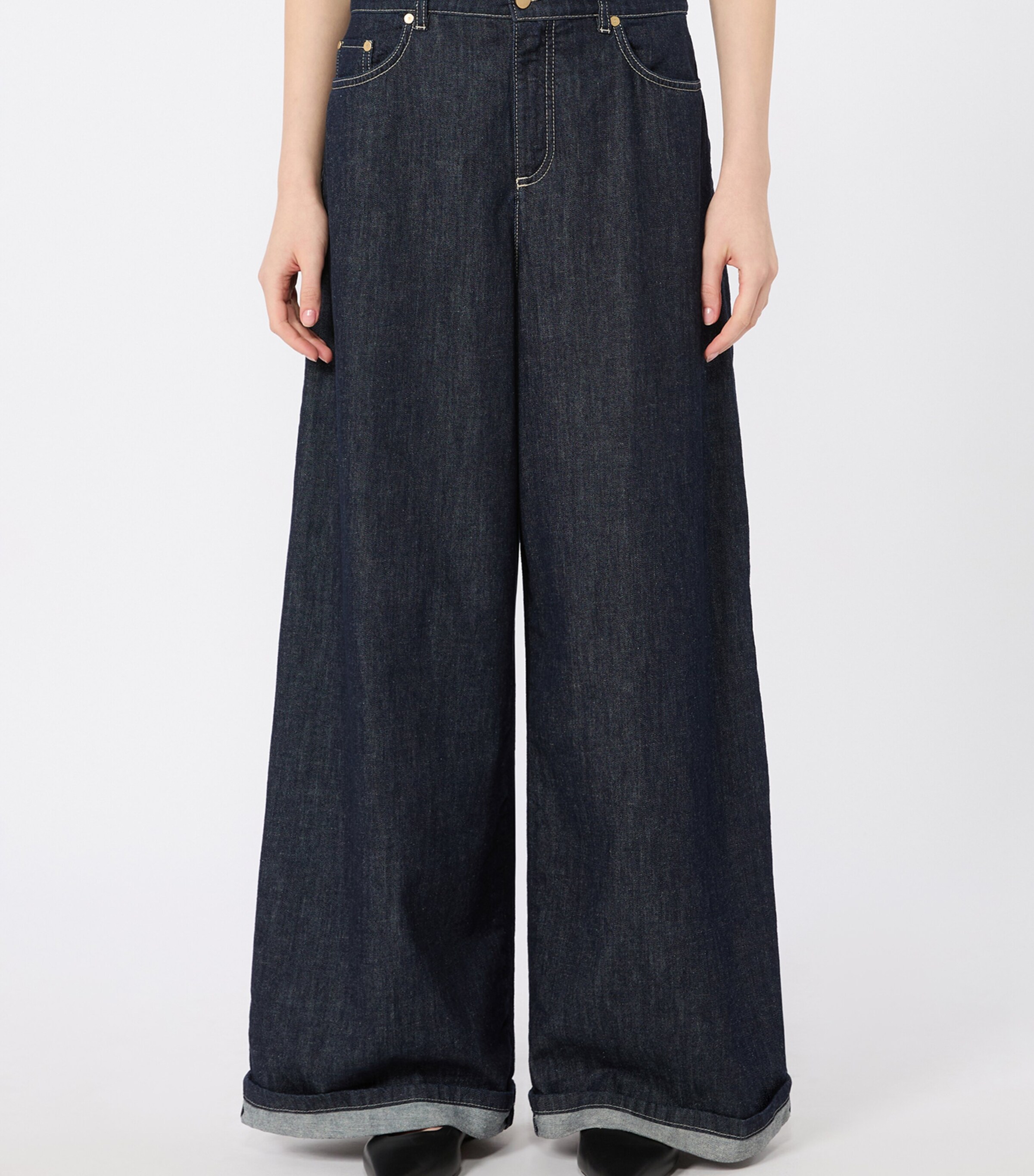 Max Mara Womens High-Waist Wide-Leg Jeans Ultramarine Image 3