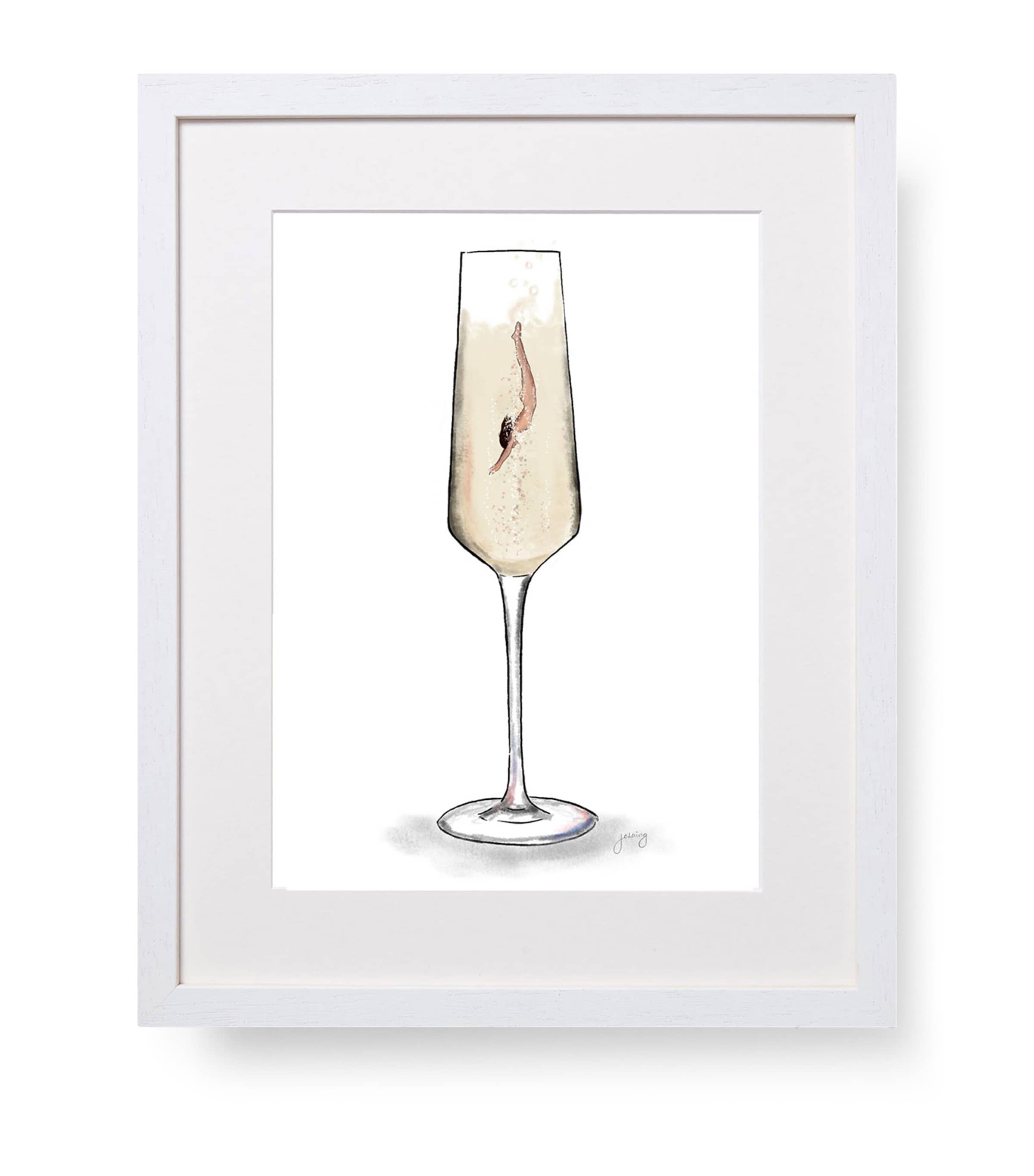 Make A Splash Champagne A3 Print MULTI Image 2