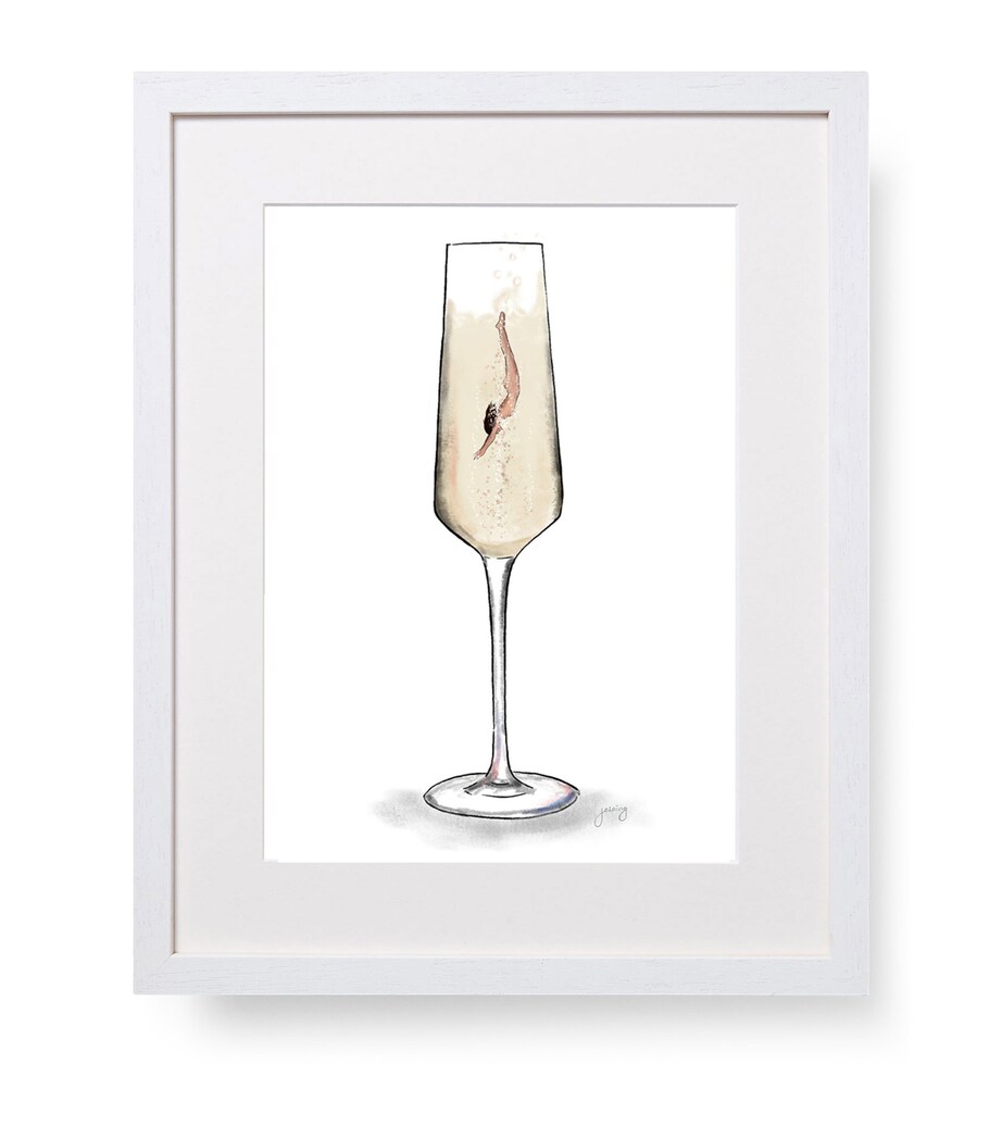 Make A Splash Champagne A3 Print MULTI Image 2