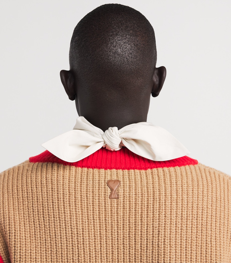 Wool Ami de Coeur Sweater Vest 2801 - CAMEL Image 7