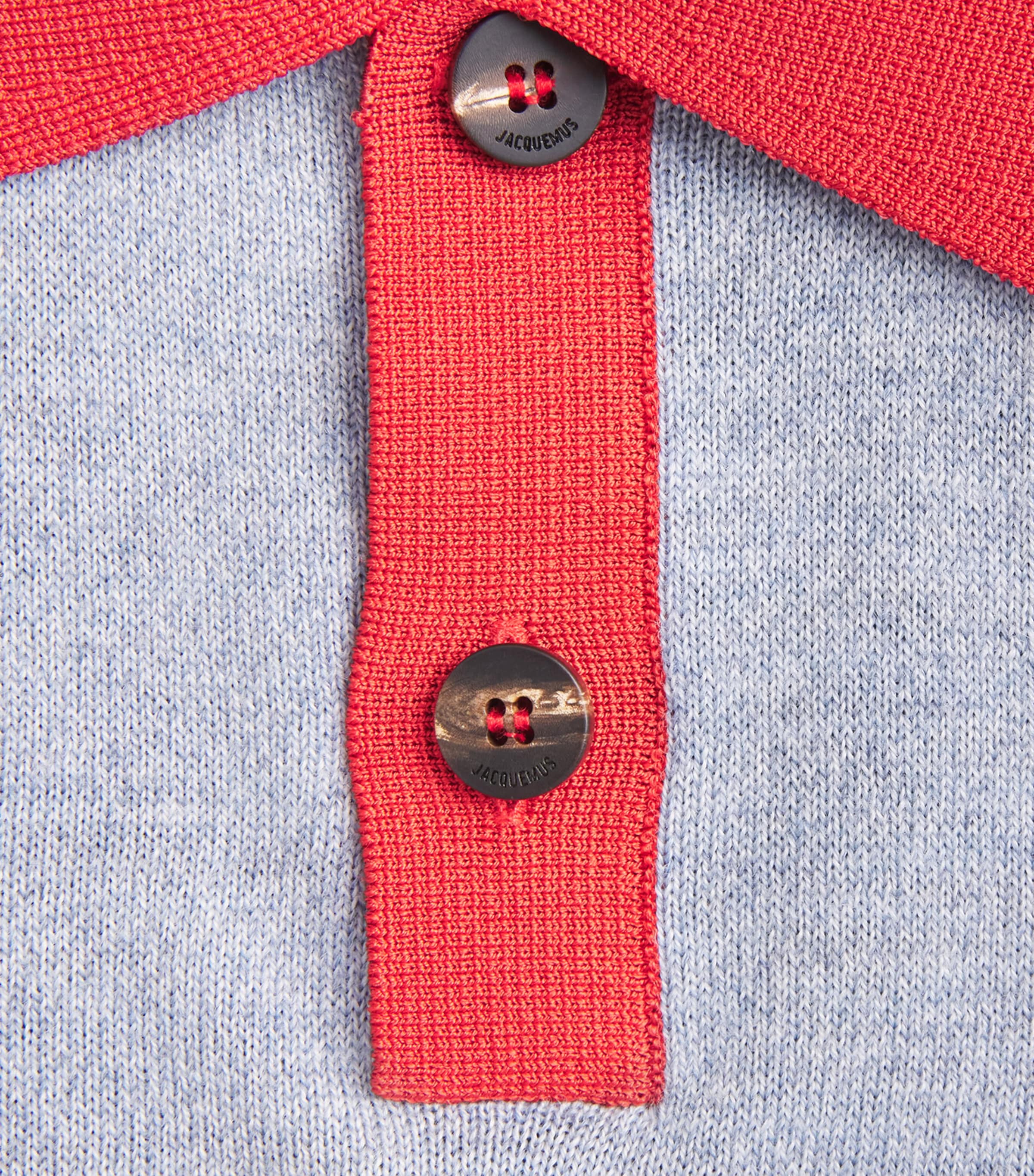 Jacquemus Mens Stretch-Wool Arlequin Polo Shirt Mlt Clr Ranbw Image 6