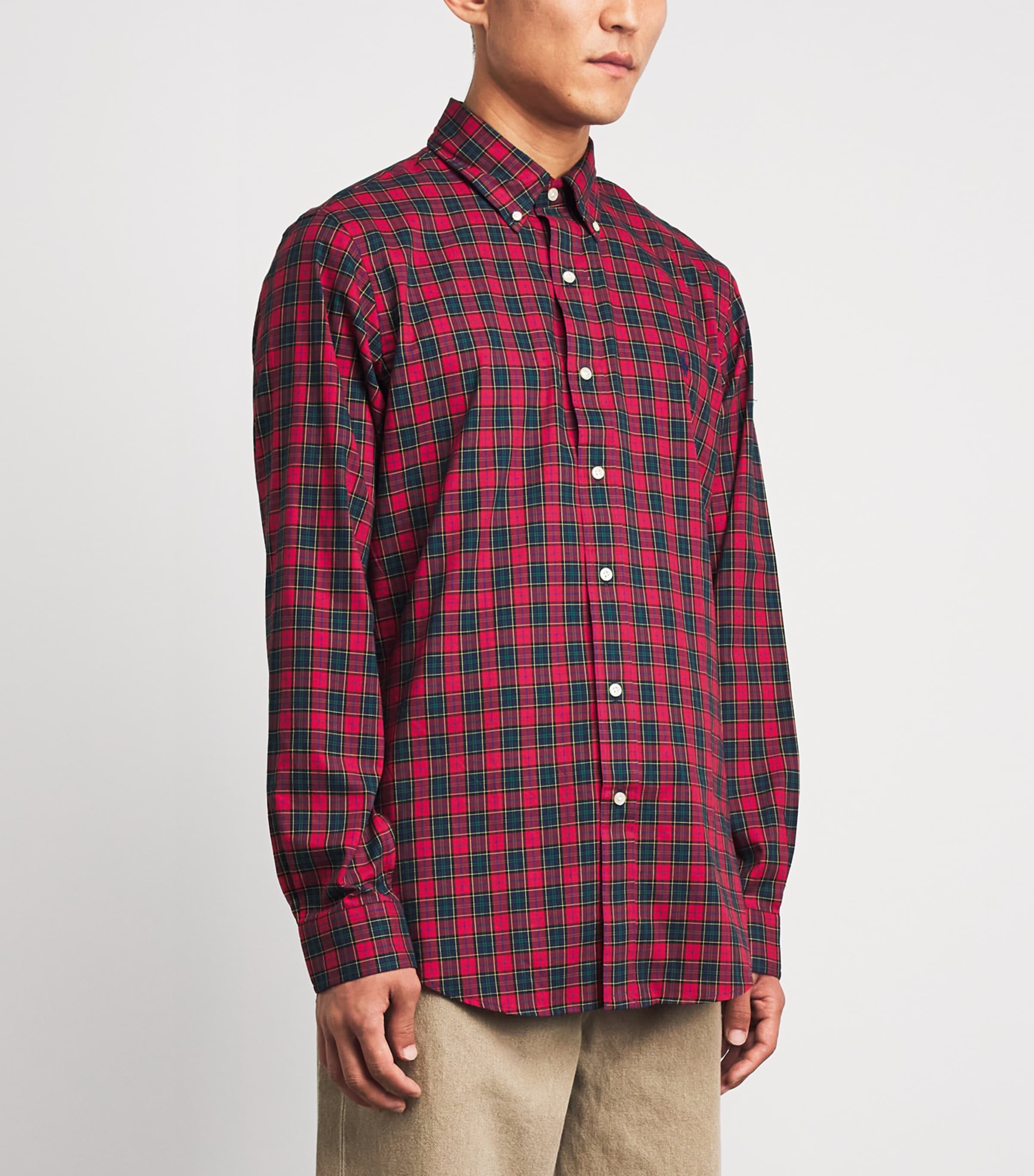 Polo Ralph Lauren Red Cotton Check Custom-Fit Shirt | Harrods US