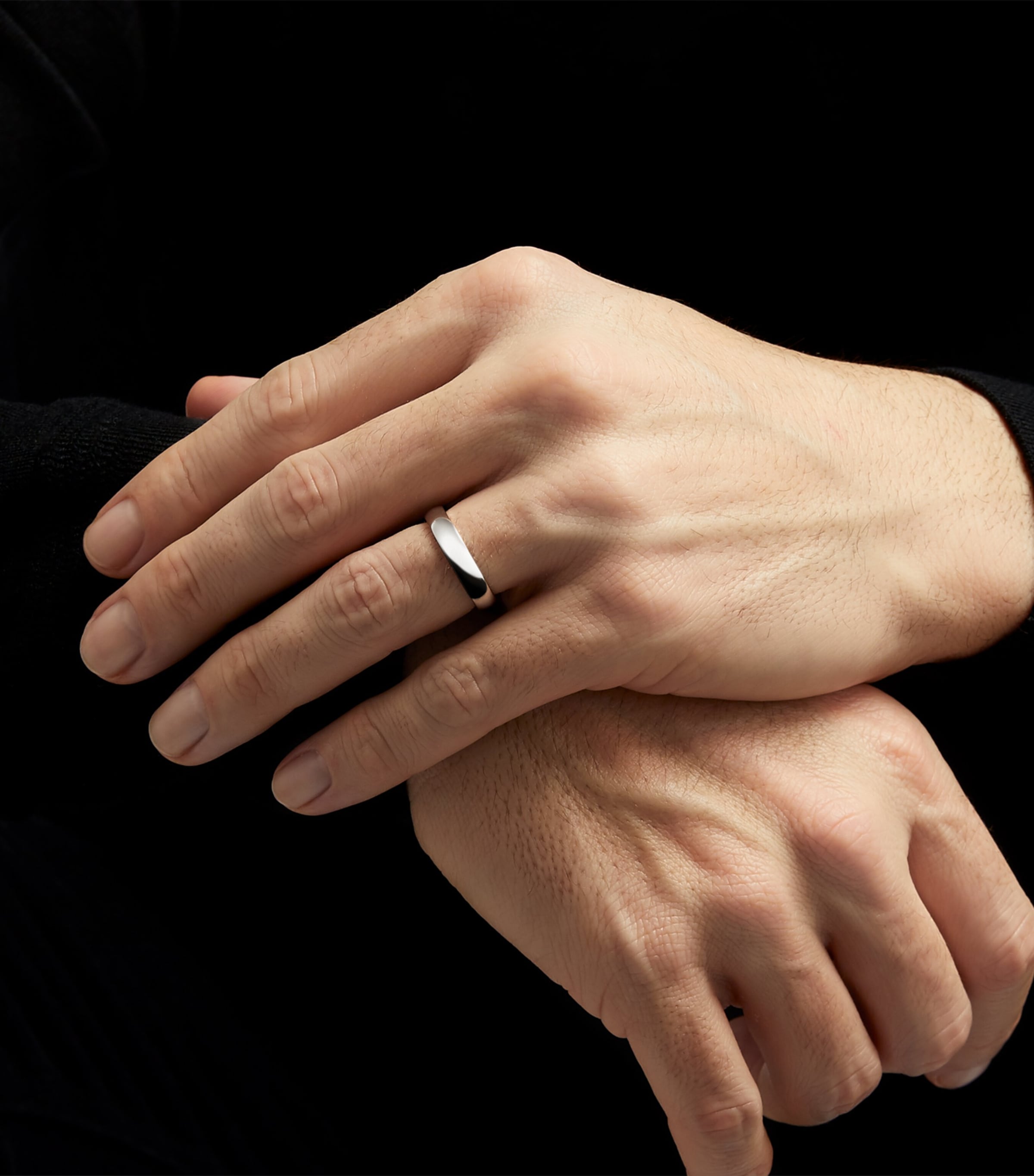 Platinum D-Shape Ring PLATINUM Image 3