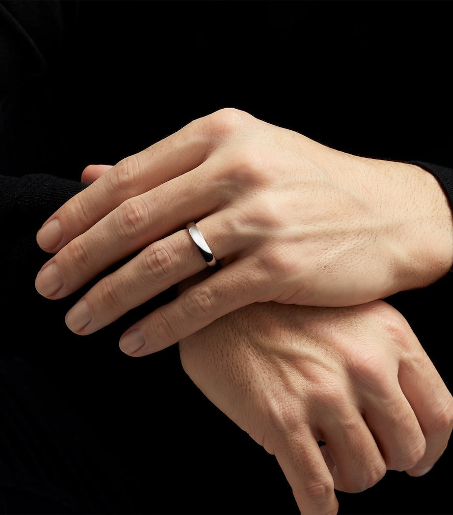 Platinum D-Shape Ring PLATINUM Image 3