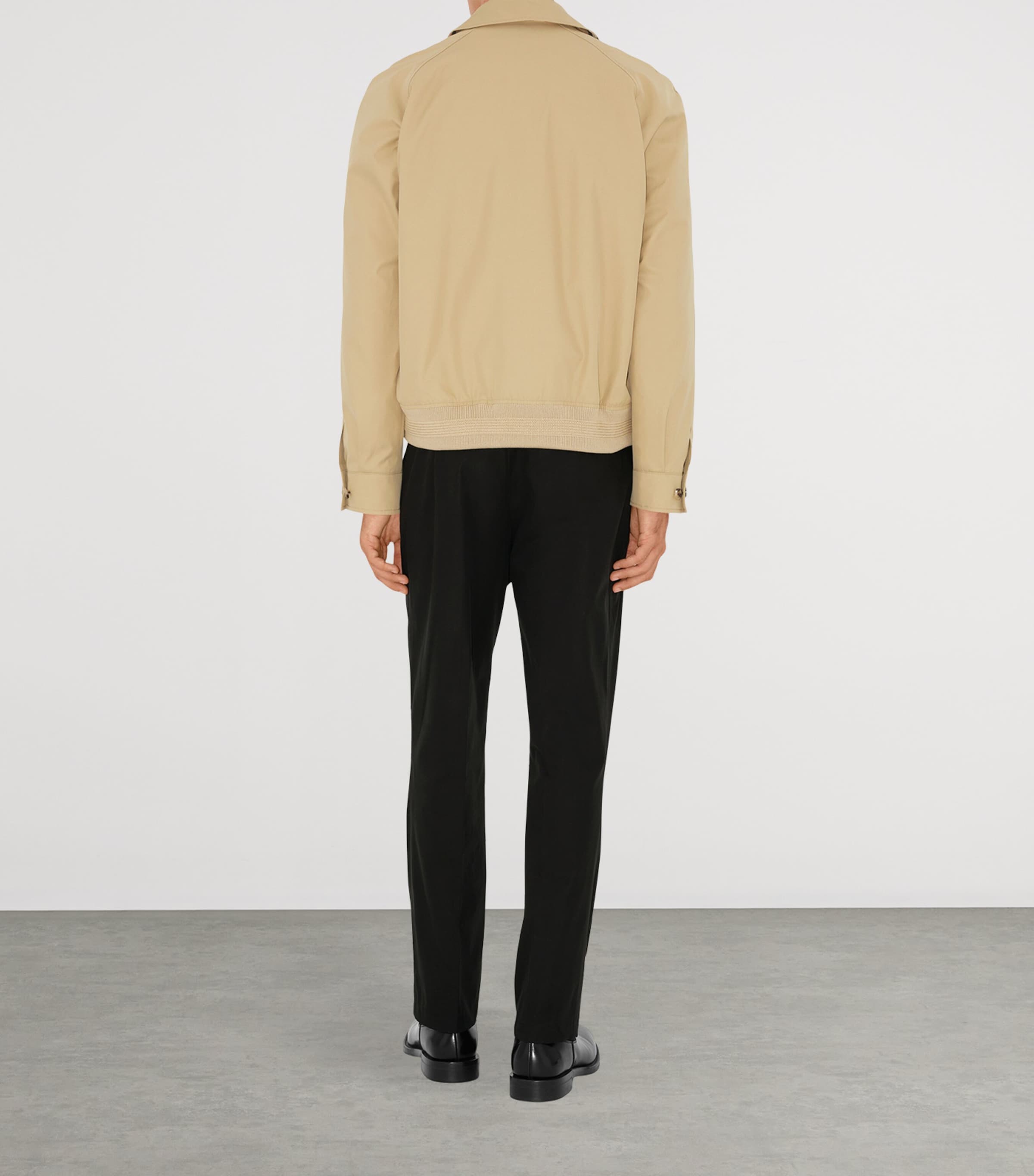 Cotton Gabardine Chester Harrington Jacket FLAX Image 4