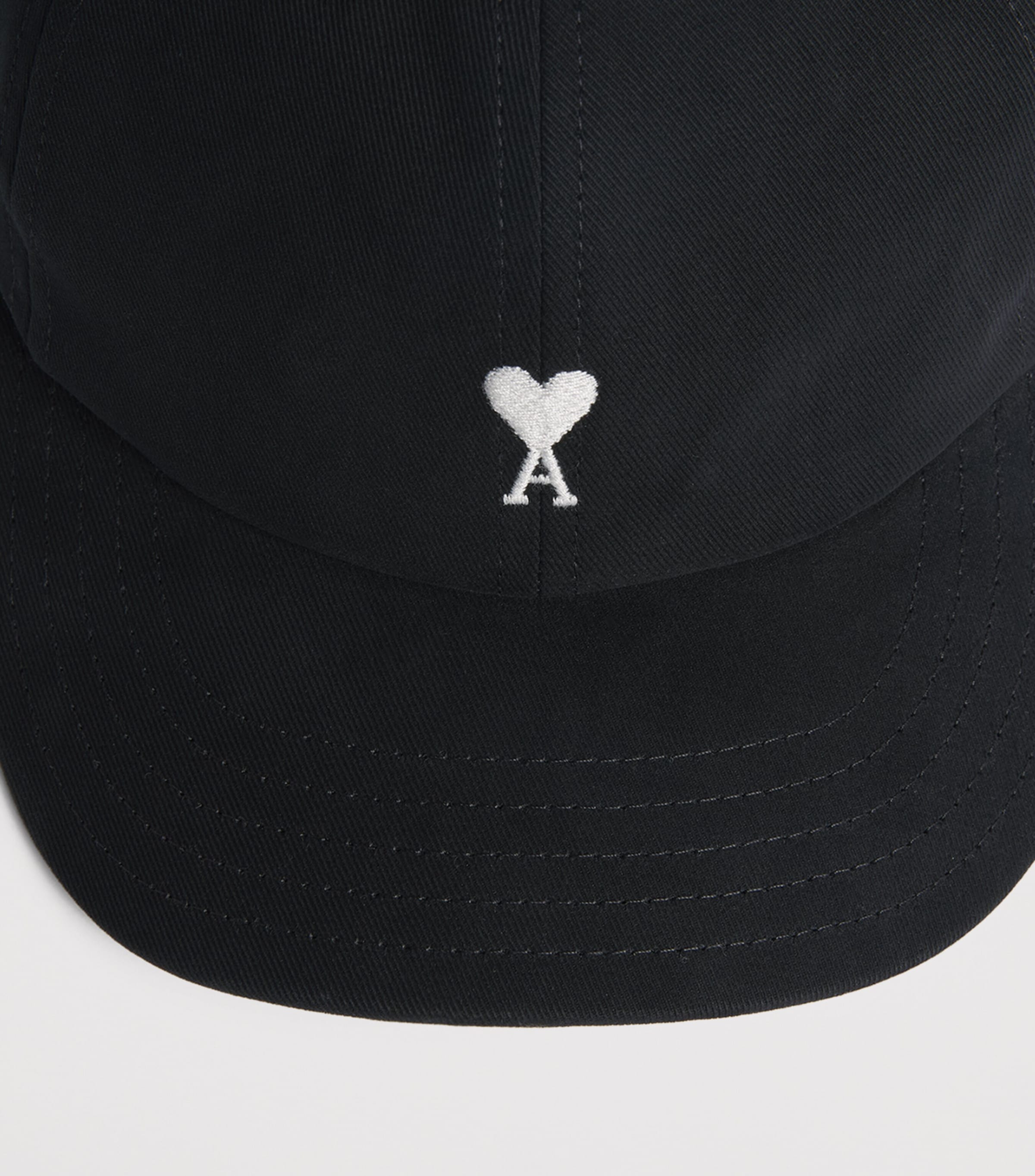 AMI Paris Embroidered Logo Baseball Cap Noir Image 5