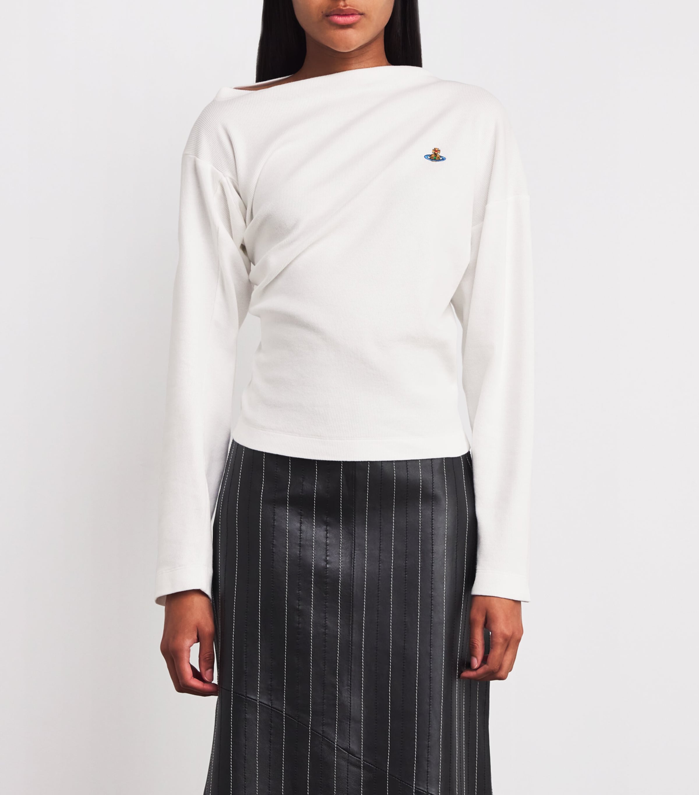 ワンピース VIVIENNE WESTWOOD HEBO ASYMMETRIC DRESS IN ORGANIC COTTON 30289803_59350970_600.jpg