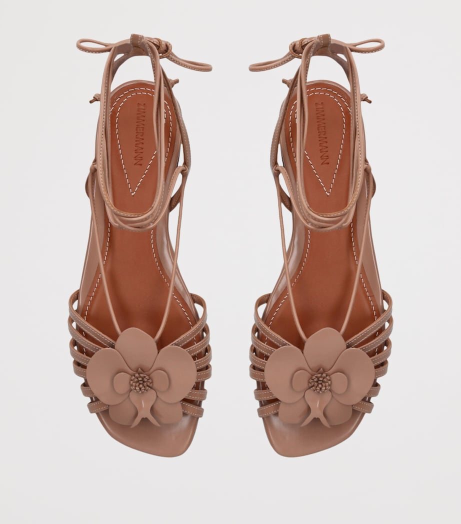 Zimmermann Leather Orchid Sandals Blush Image 4