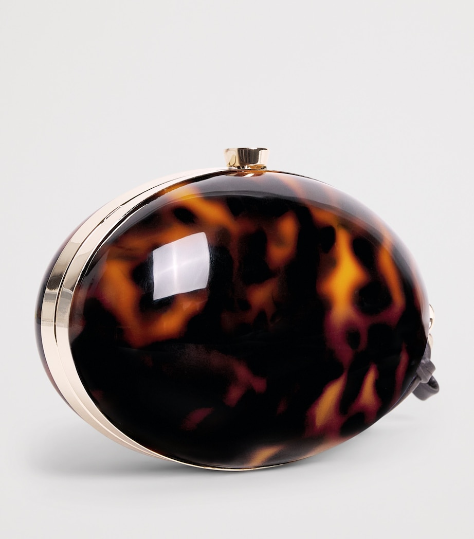 Self-Portrait Resin Pebble Clutch Bag Brown Image 3