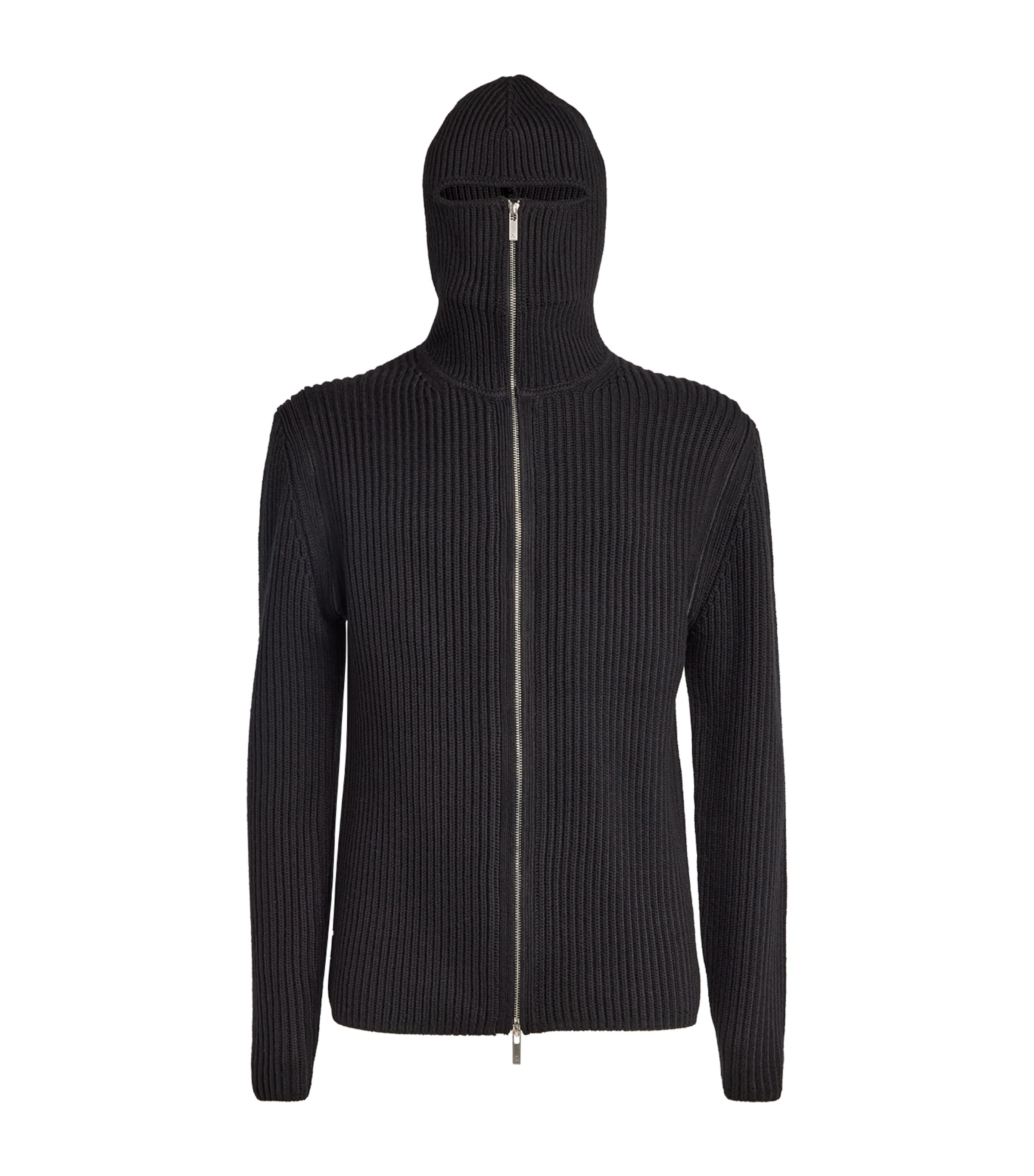 Shop Helmut Lang Wool Hoodie In Black